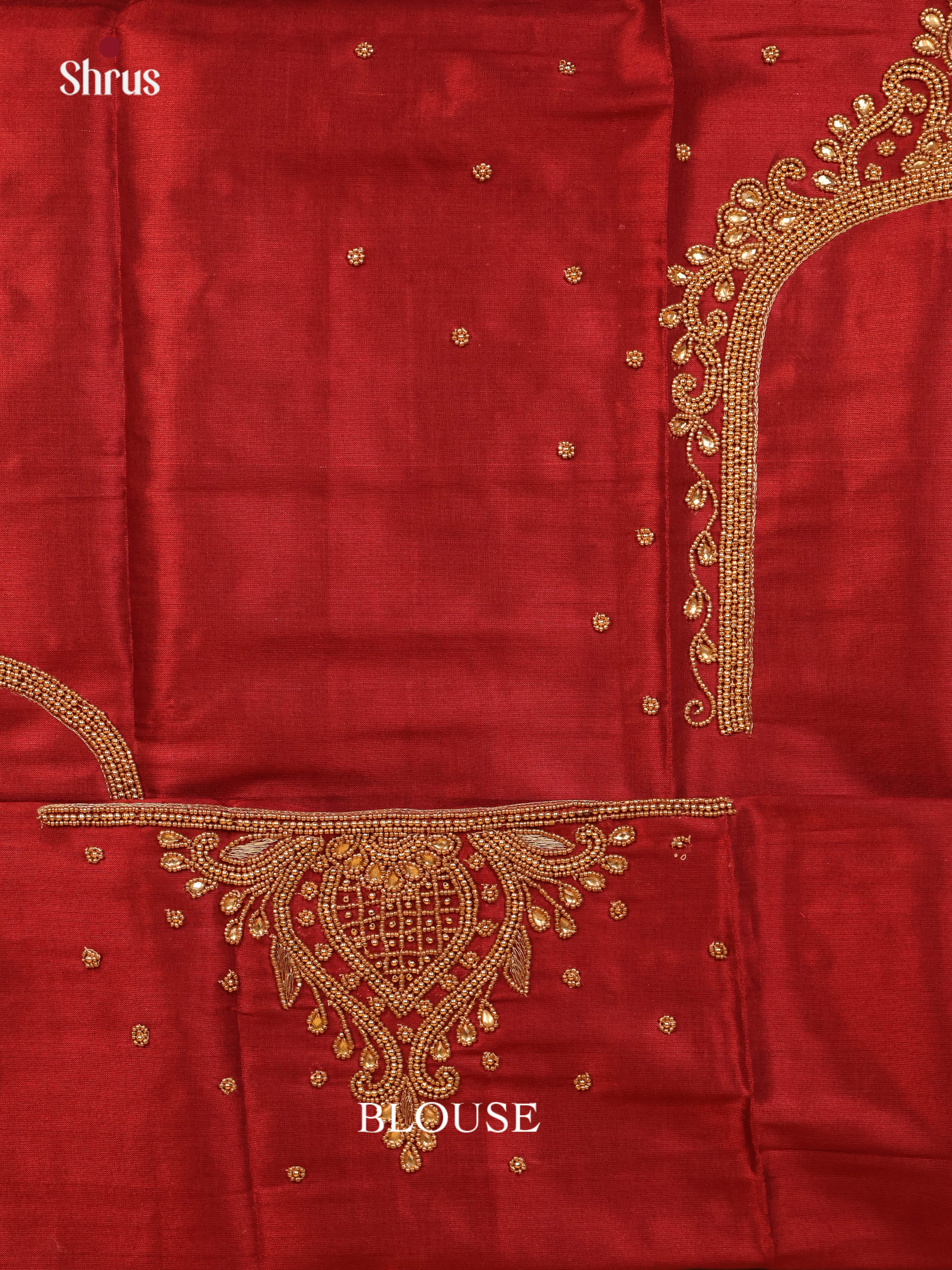 Maroon - Aari Blouse - Shop on Shrus.com