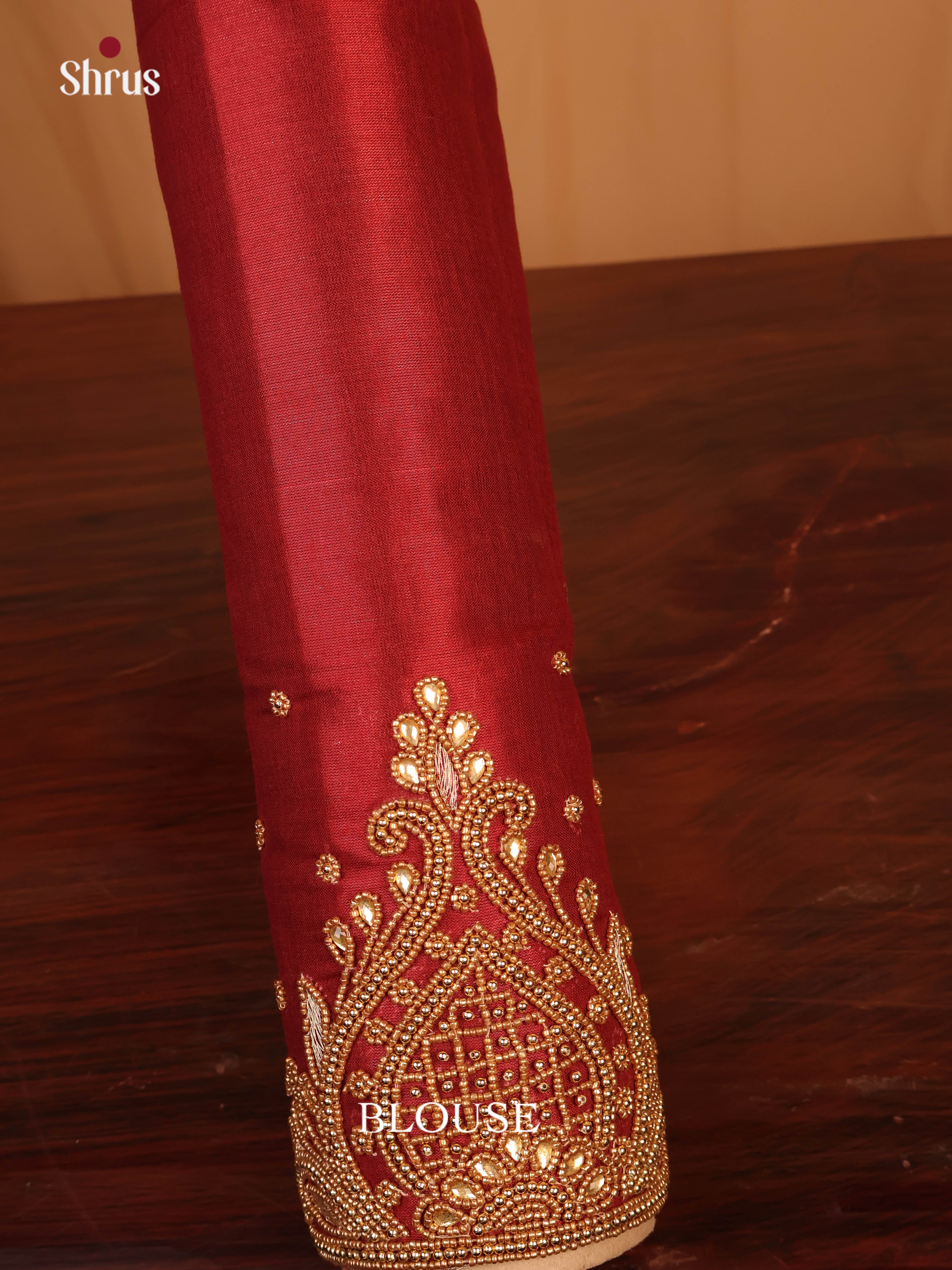 Maroon - Aari Blouse - Shop on Shrus.com