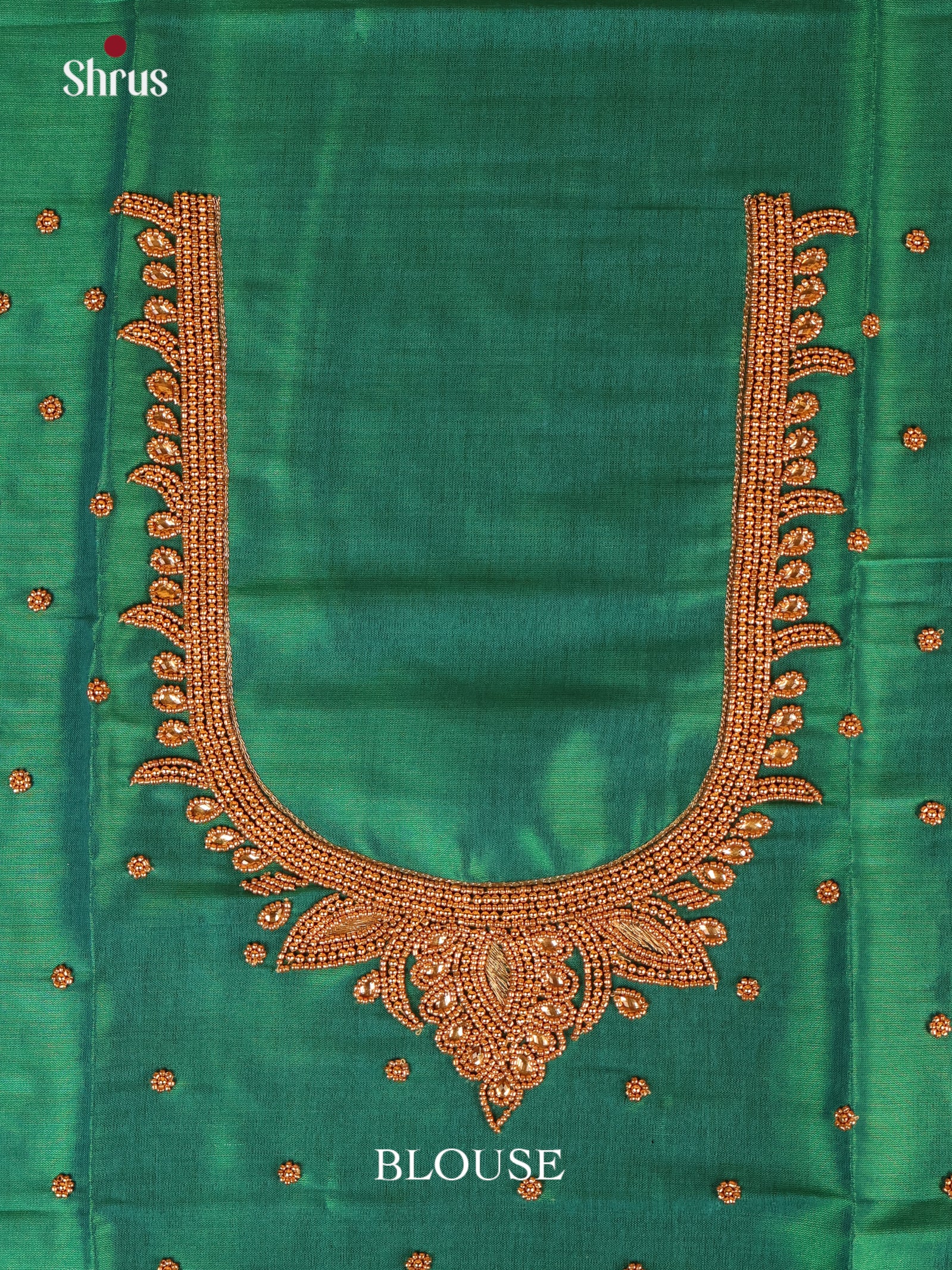 Green - Aari Blouse - Shop on Shrus.com