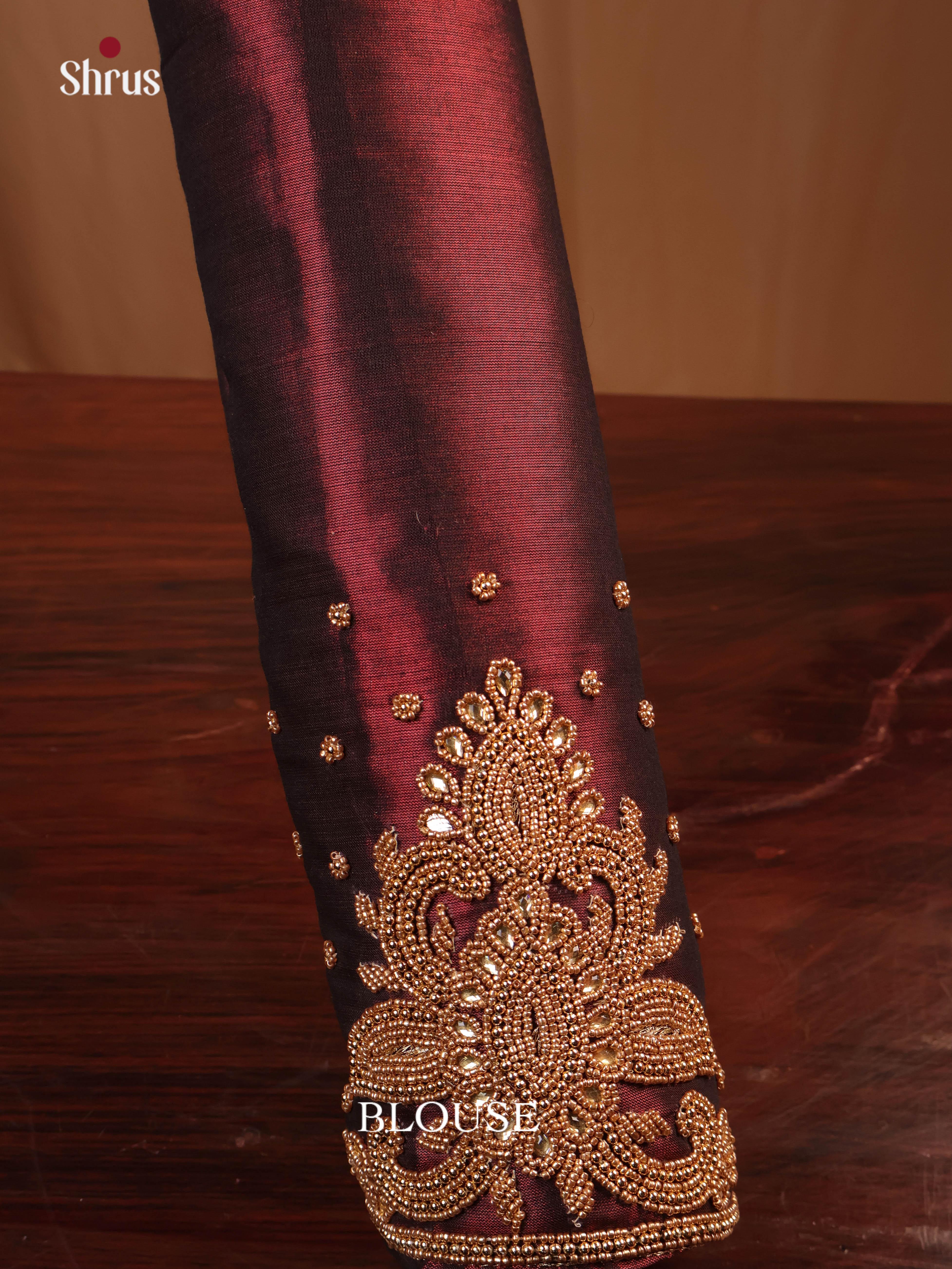 Brown - Aari Blouse - Shop on Shrus.com