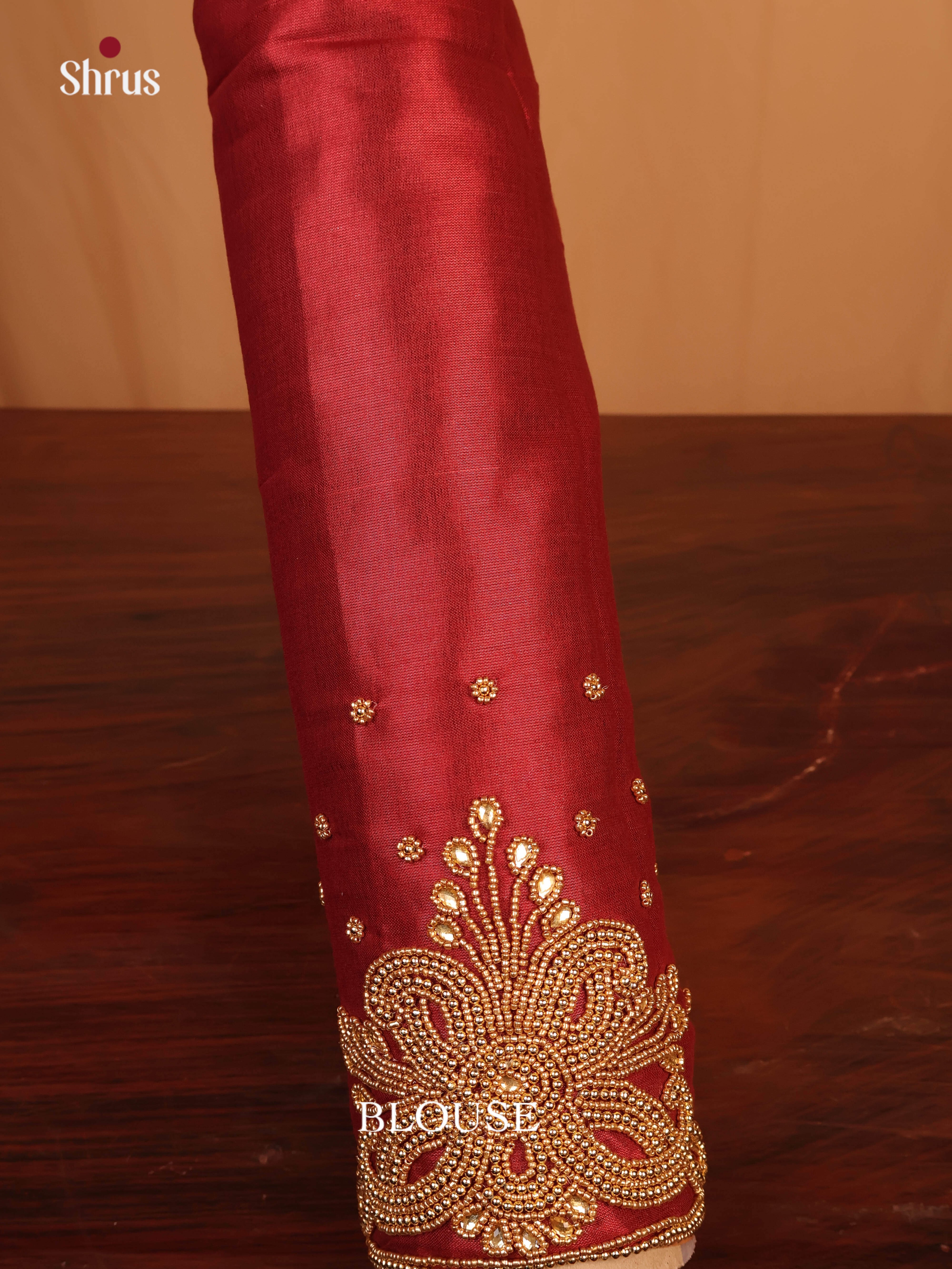 Maroon - Aari Blouse - Shop on Shrus.com