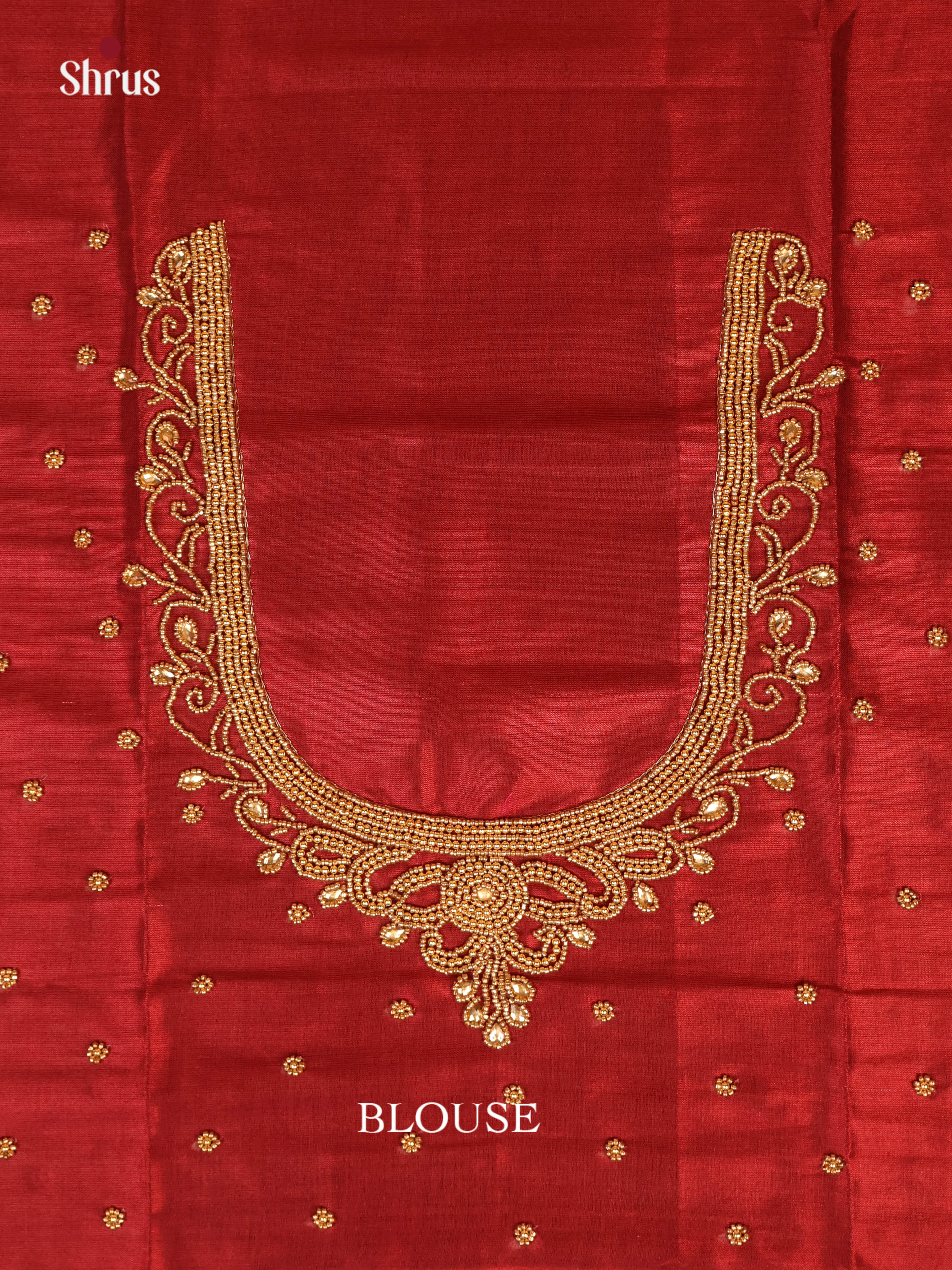 Maroon - Aari Blouse - Shop on Shrus.com