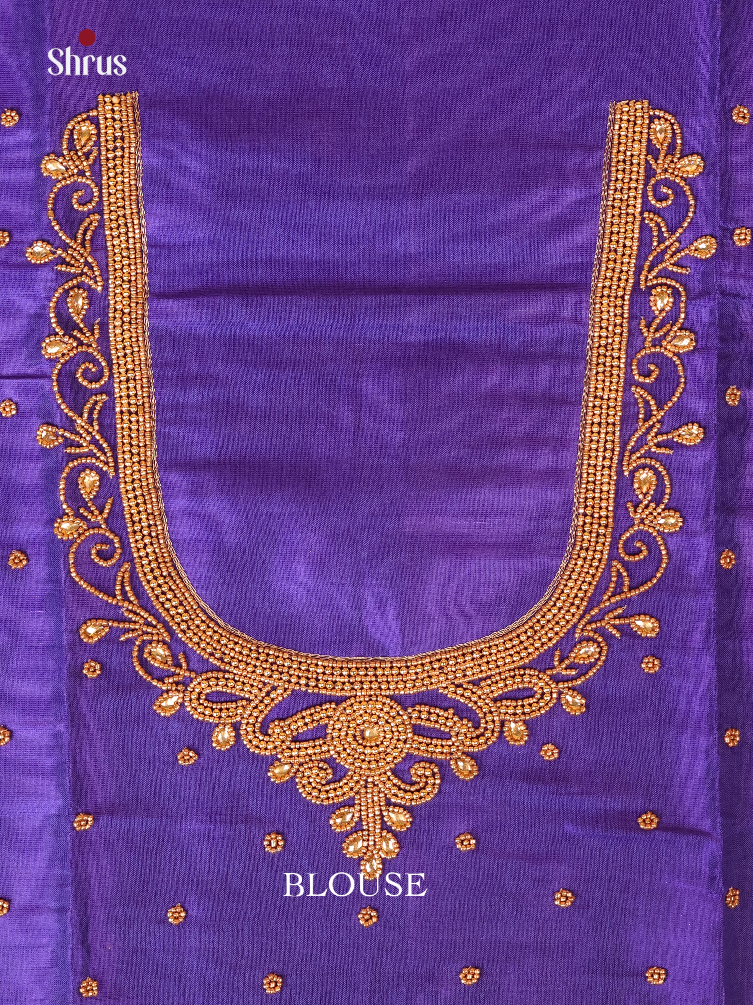 Purple - Aari Blouse - Shop on Shrus.com