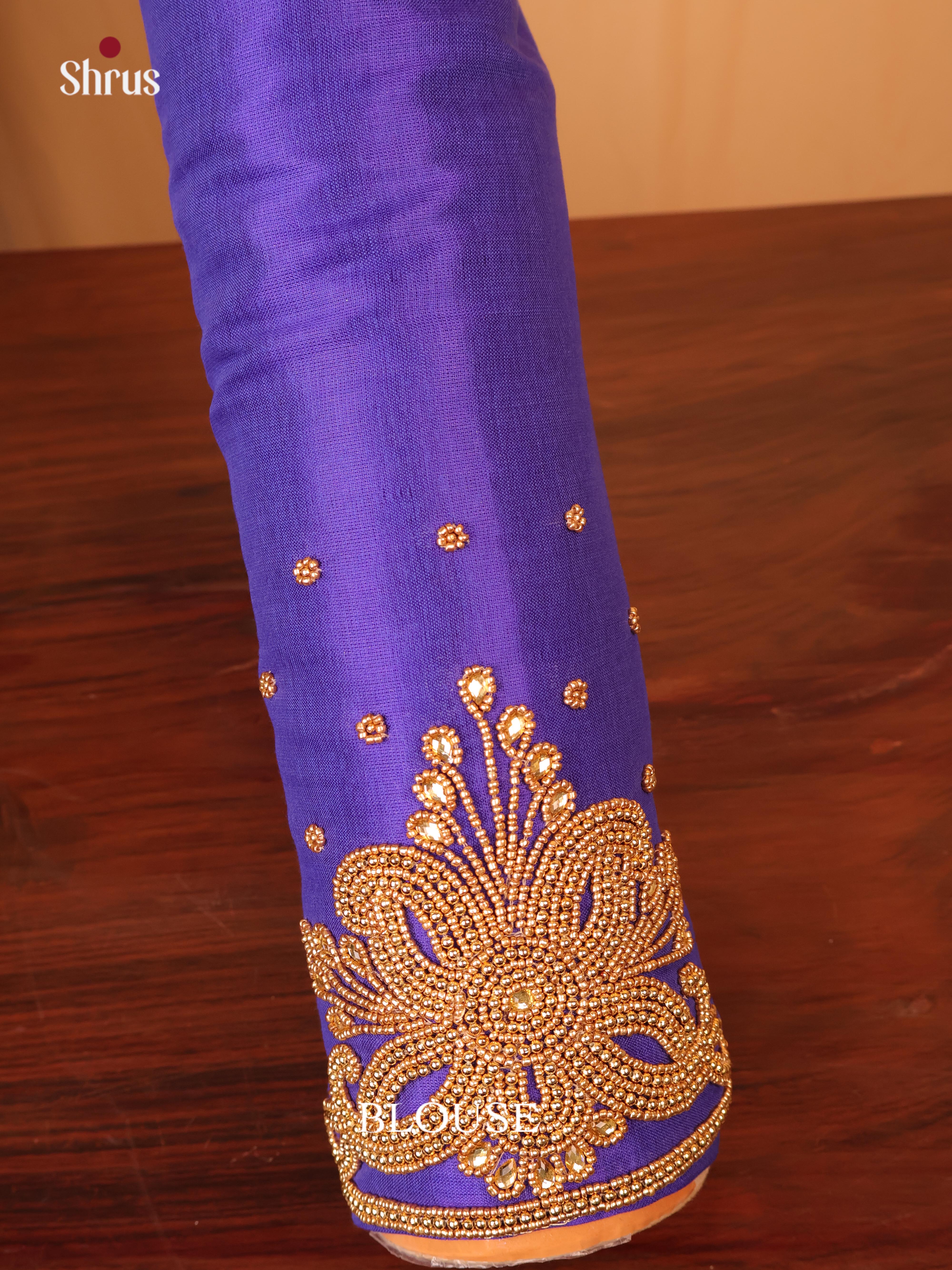 Purple - Aari Blouse - Shop on Shrus.com