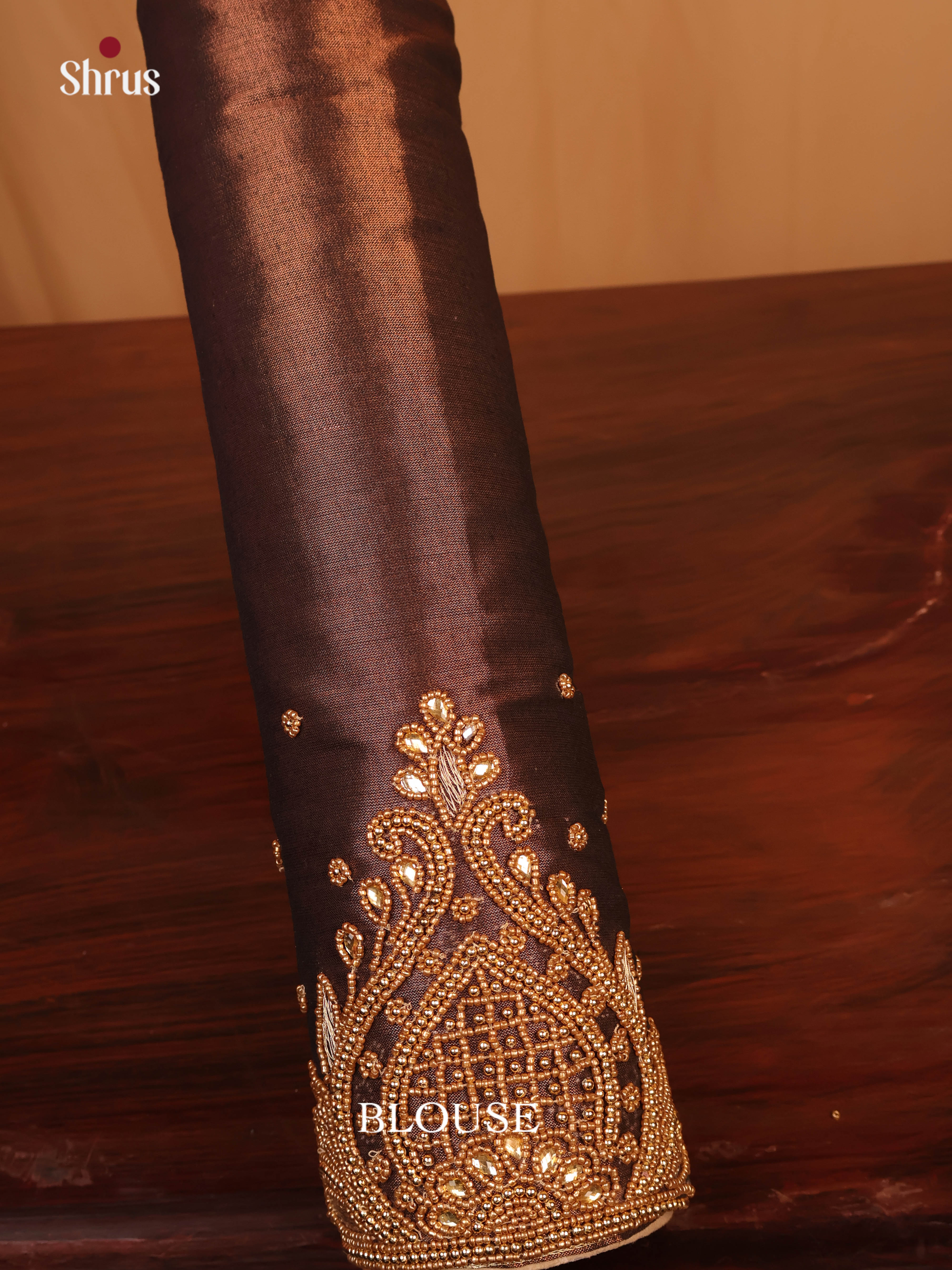 Brown - Aari Blouse - Shop on Shrus.com