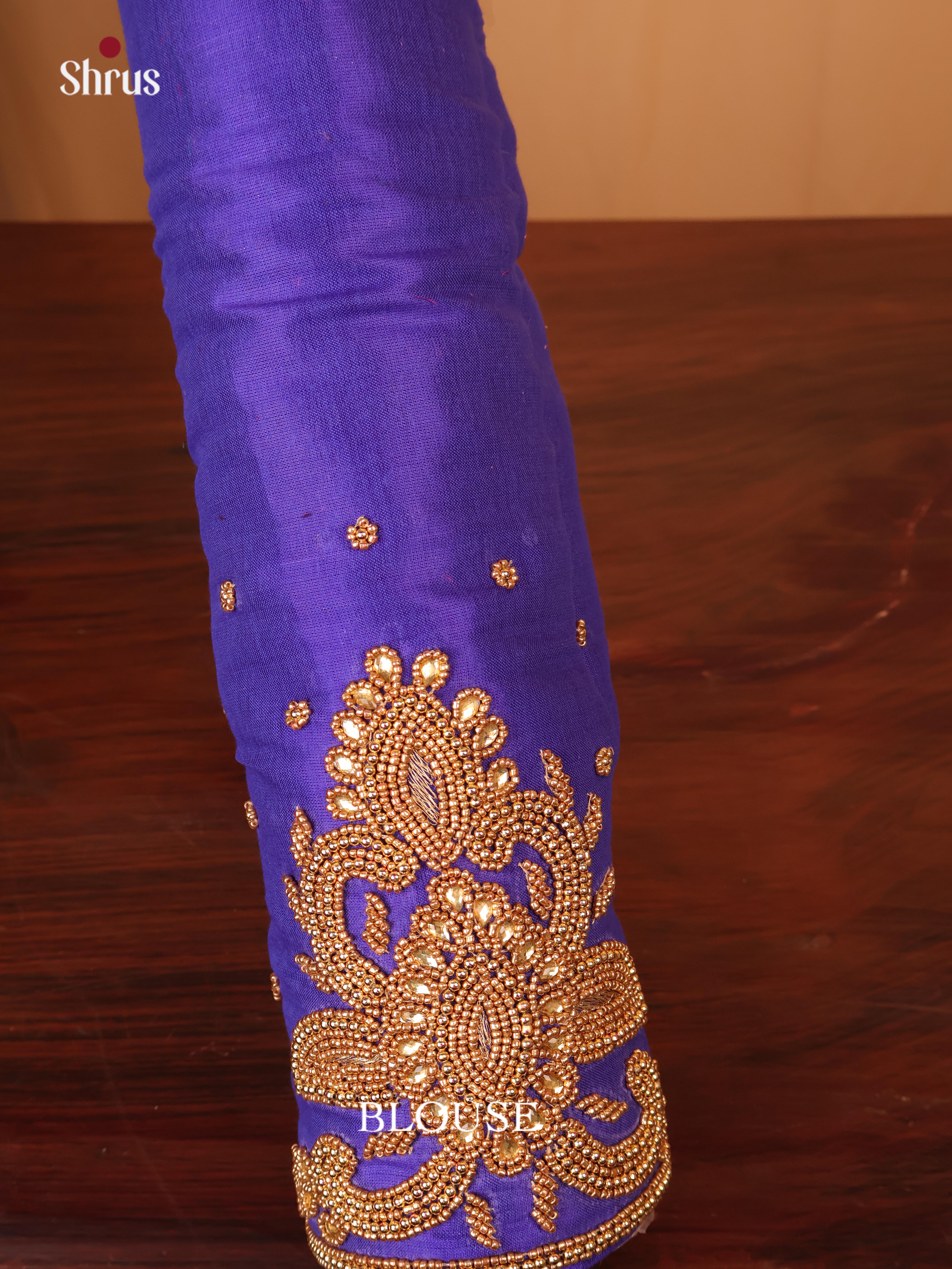 Blue - Aari Blouse - Shop on Shrus.com