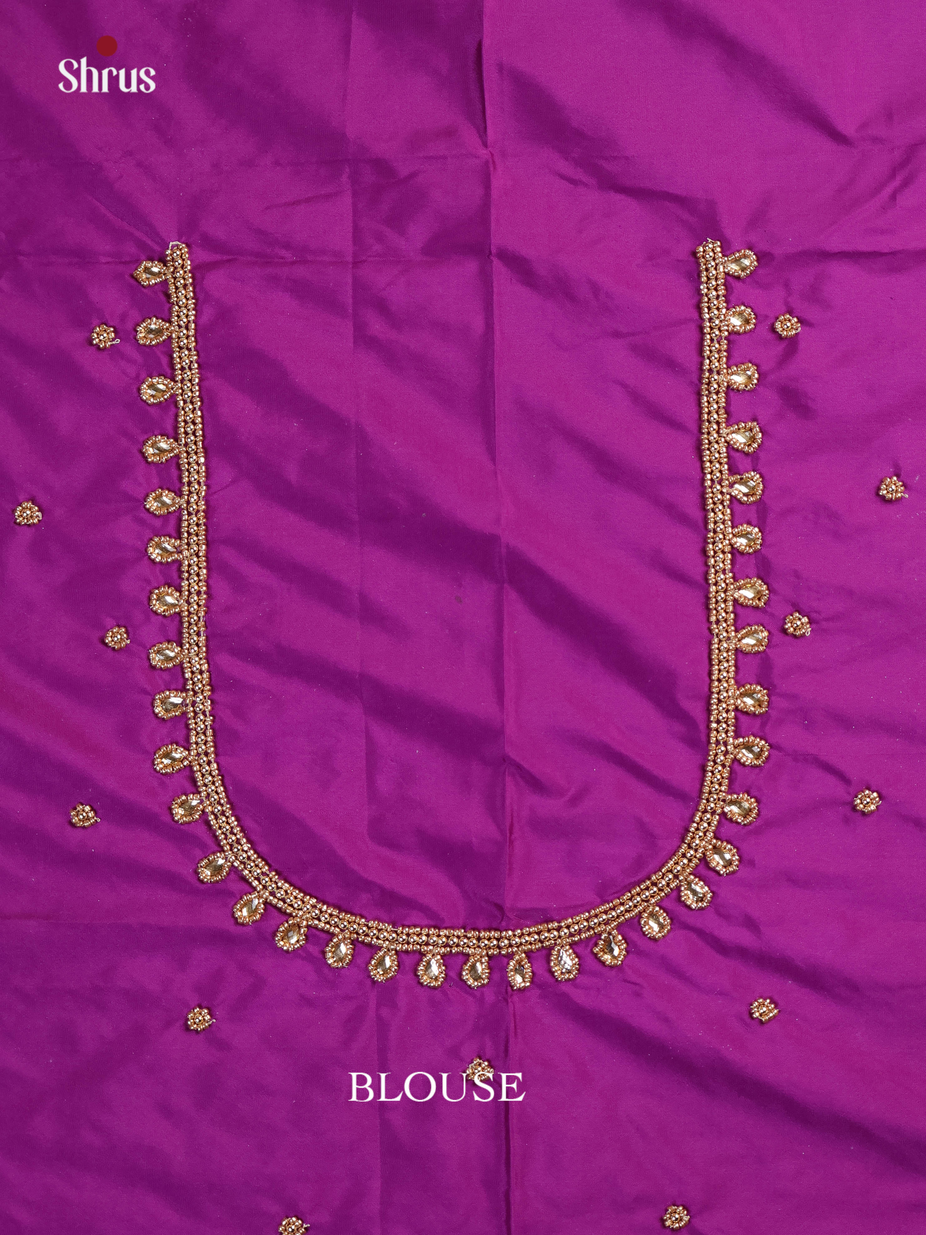 Purple - Aari Blouse - Shop on Shrus.com