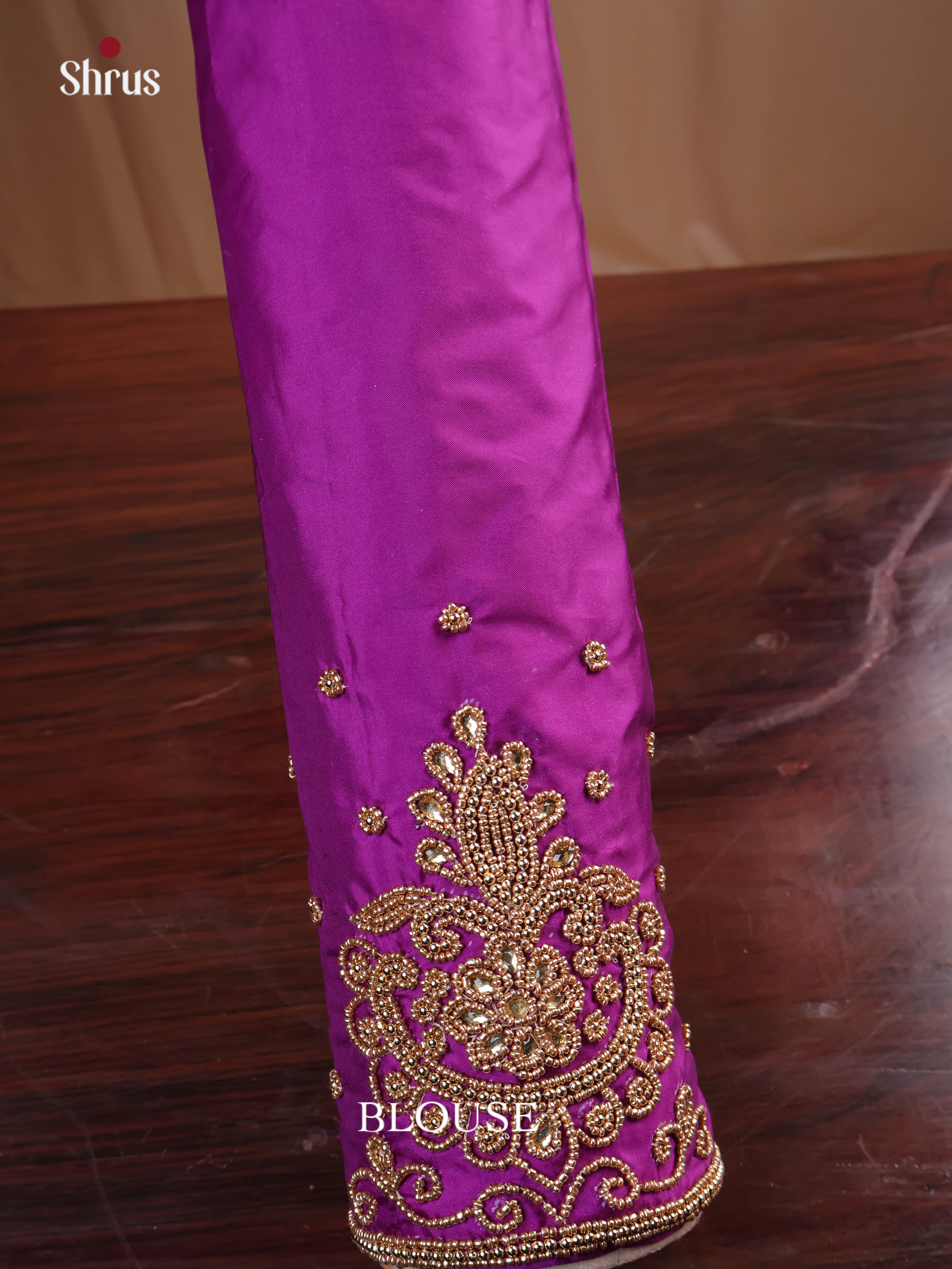 Purple - Aari Blouse - Shop on Shrus.com