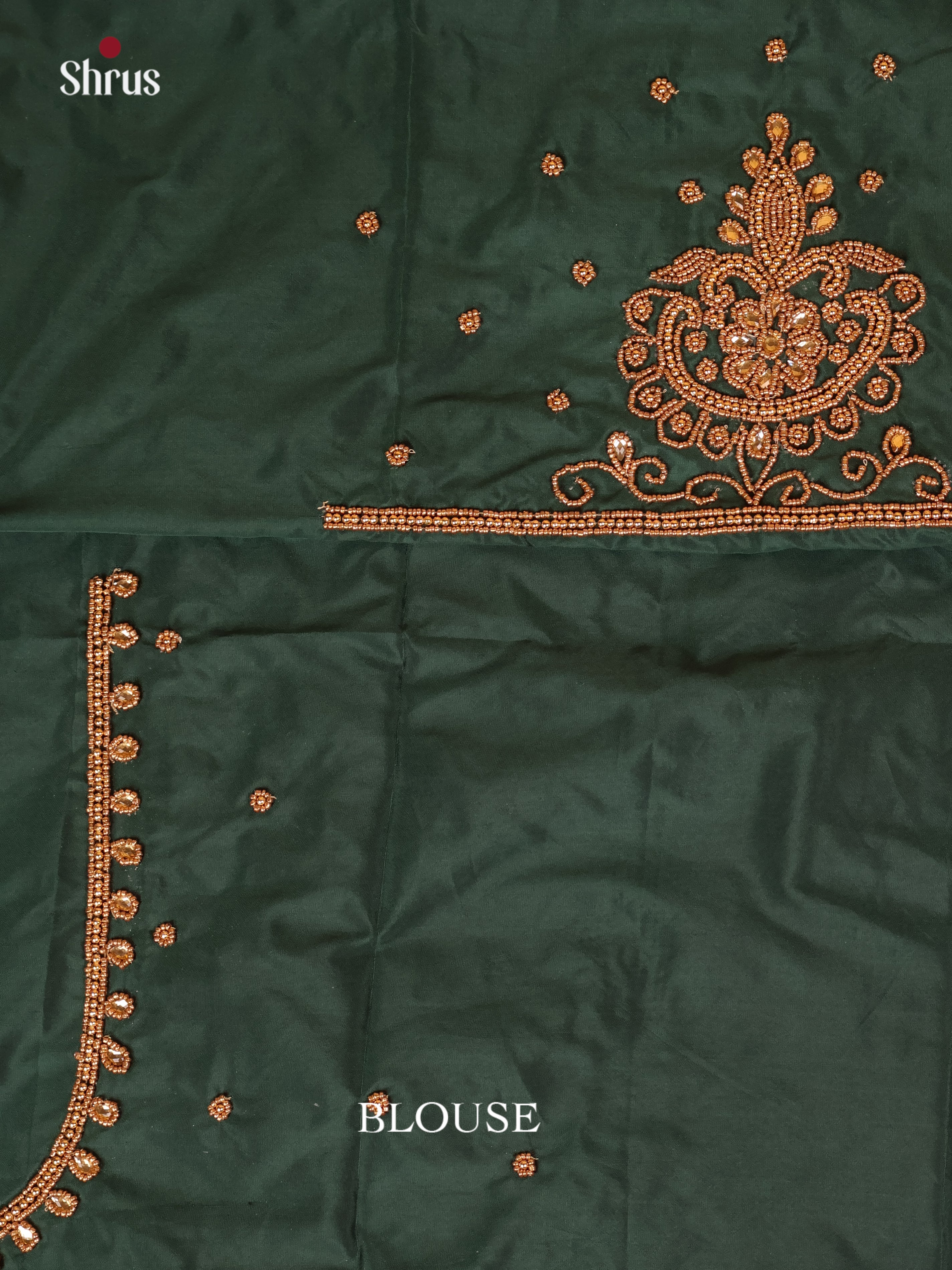 Dark Green - Aari Blouse - Shop on Shrus.com