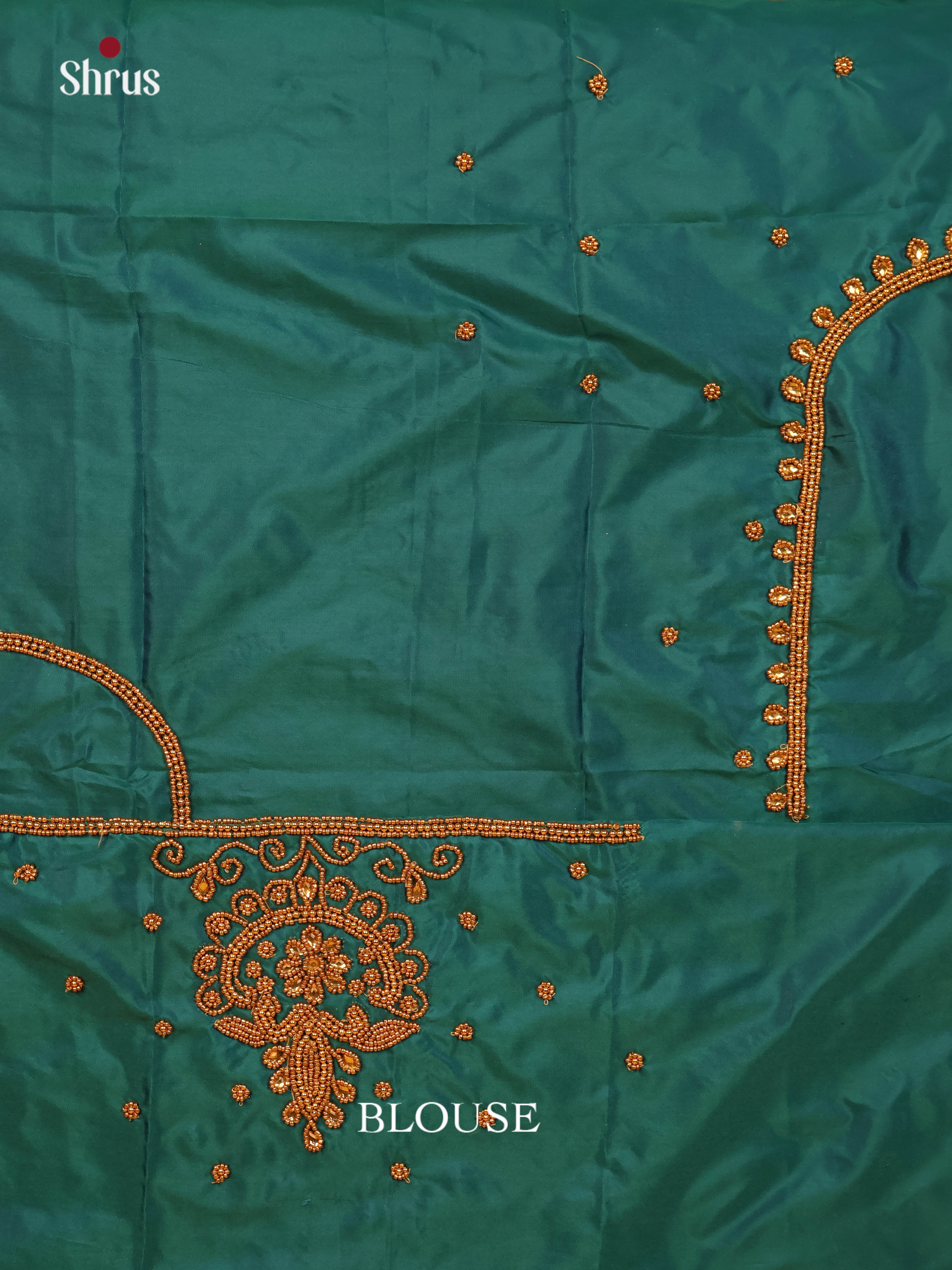 Peacock Green - Aari Blouse - Shop on Shrus.com