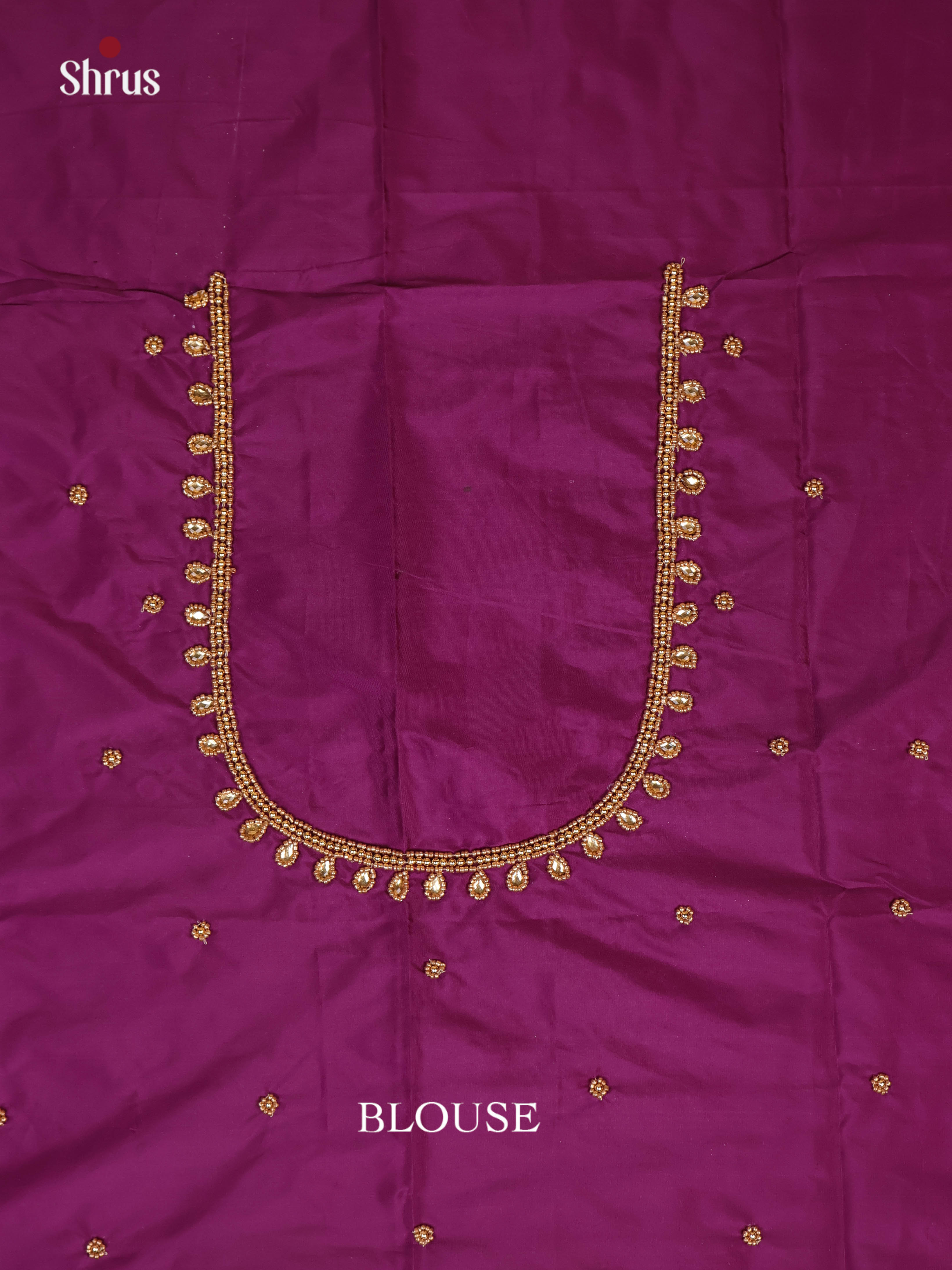 Purple - Aari Blouse - Shop on Shrus.com
