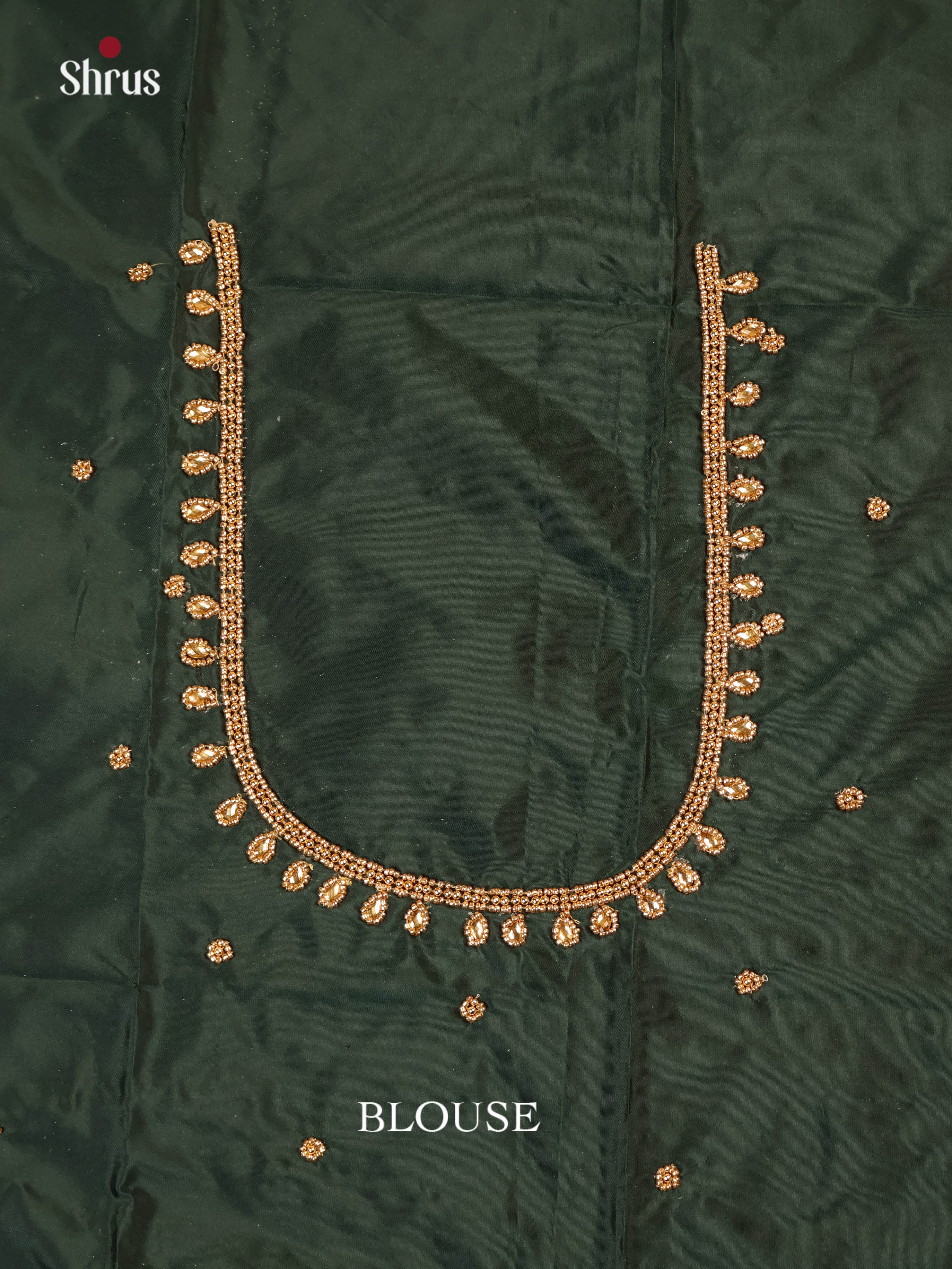 Dark Green- Aari Blouse - Shop on Shrus.com