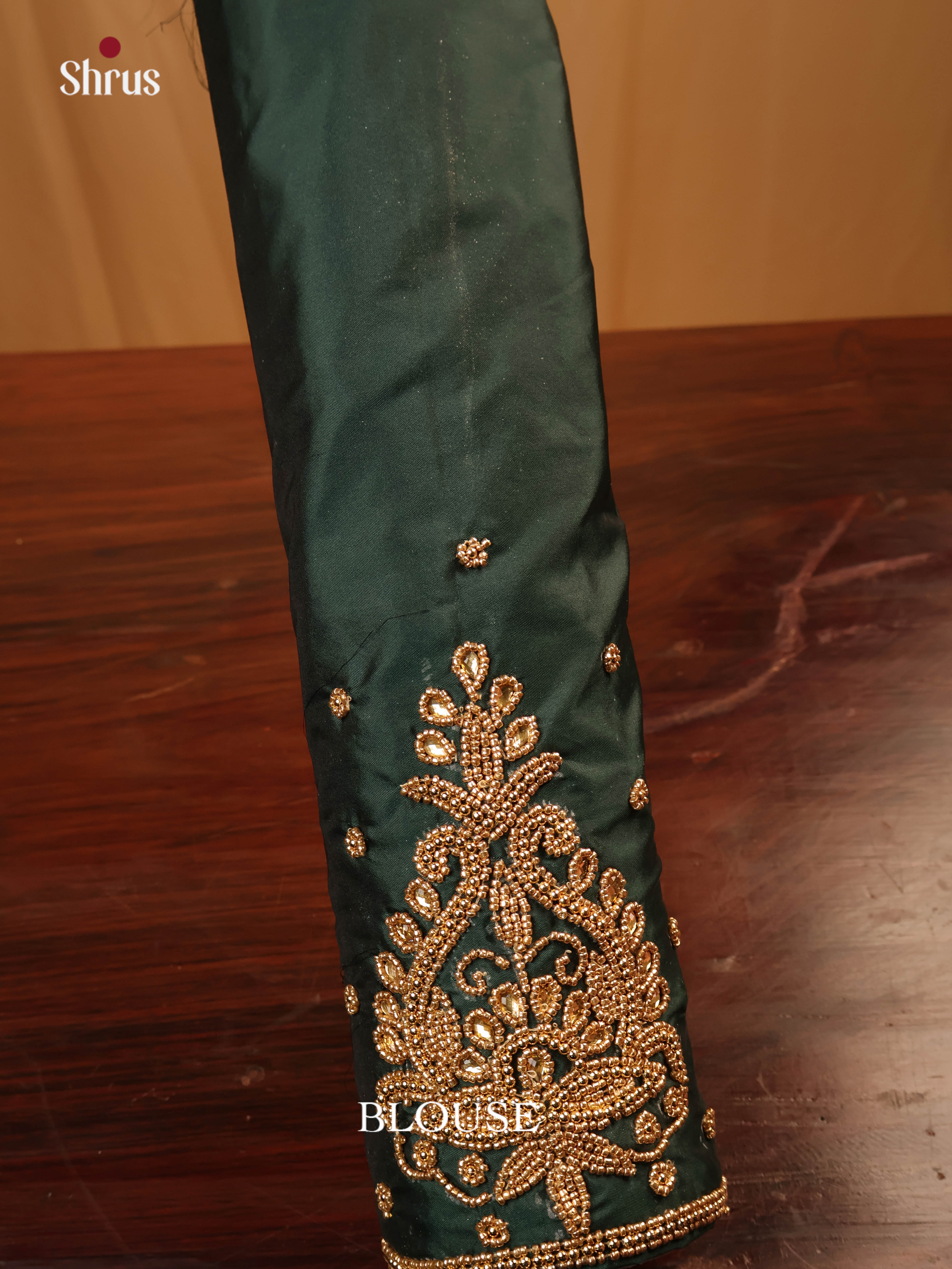Dark Green- Aari Blouse - Shop on Shrus.com