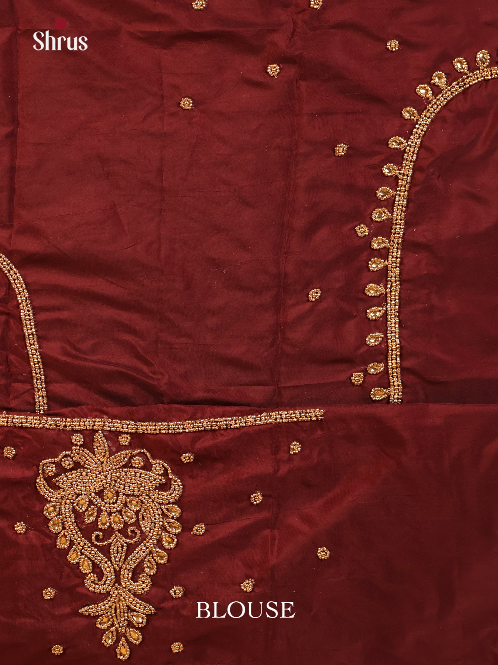 Brown - Aari Blouse - Shop on Shrus.com