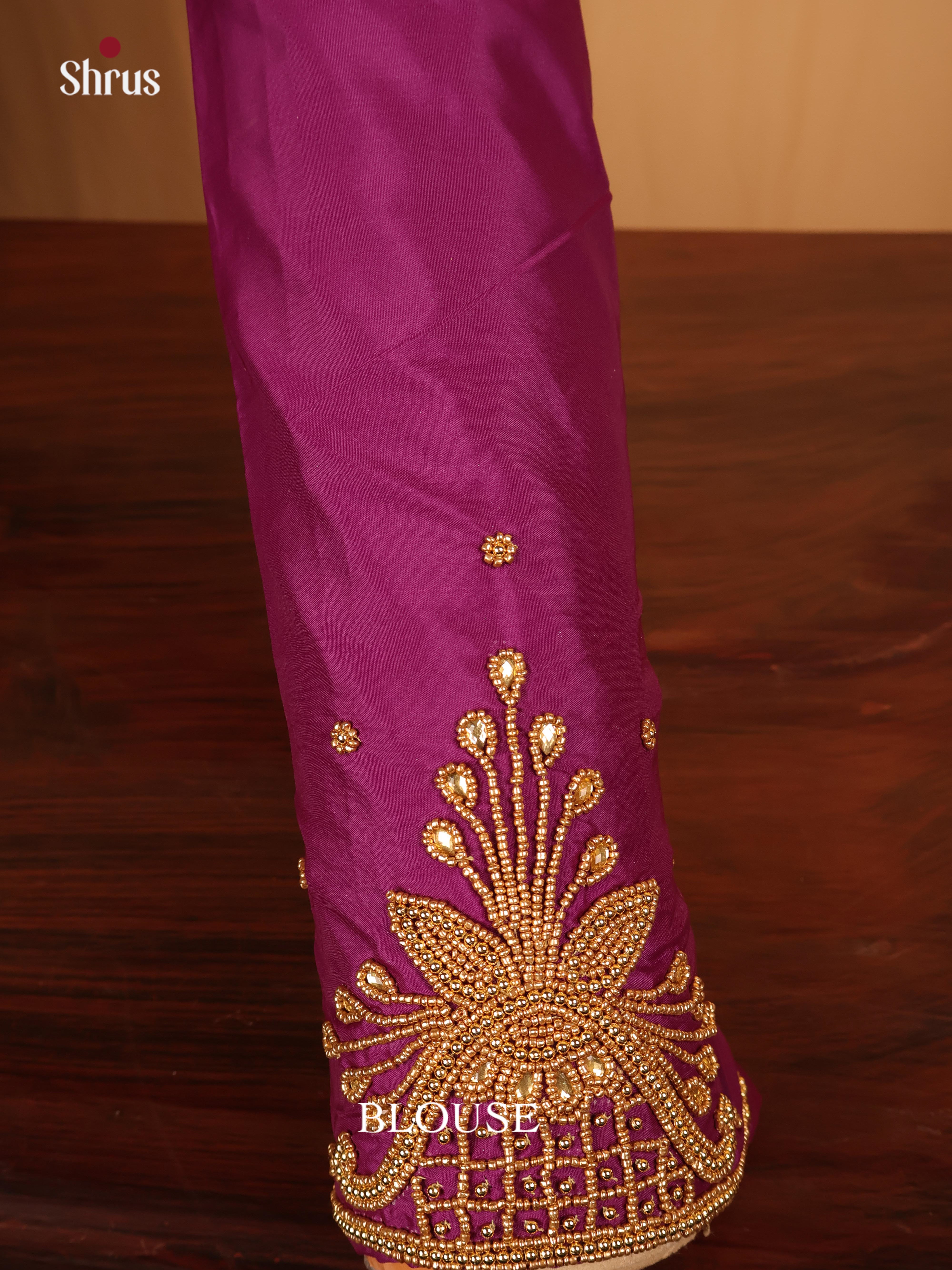 Purple - Aari Blouse - Shop on Shrus.com
