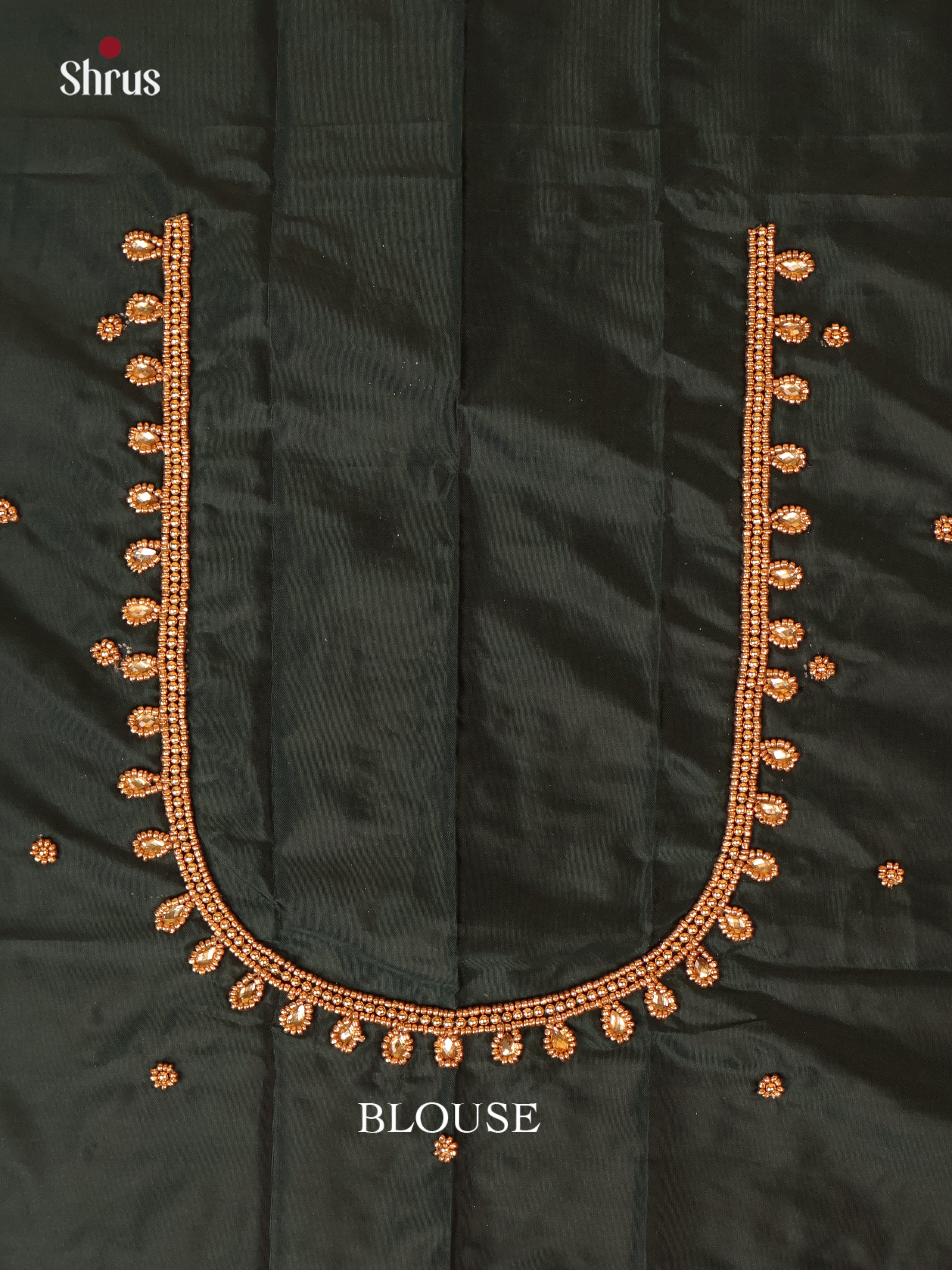 Dark Green- Aari Blouse - Shop on Shrus.com