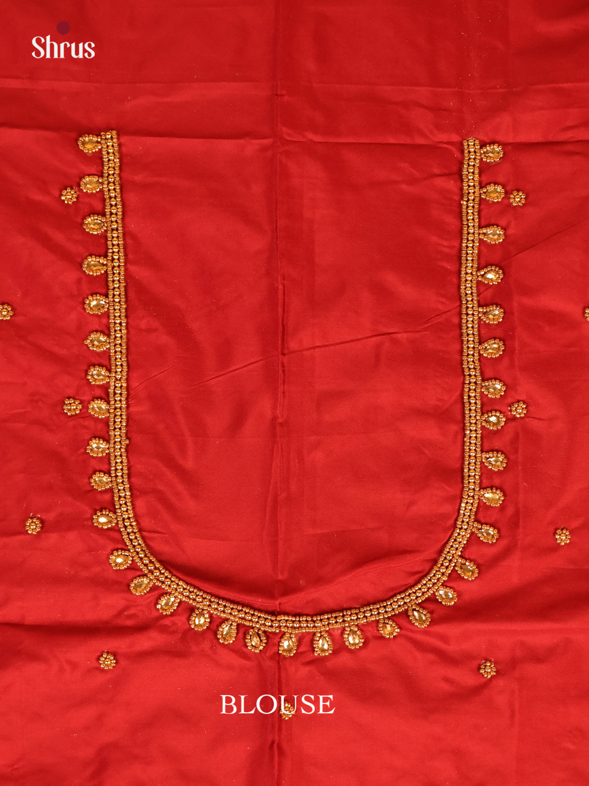 Red - Aari Blouse - Shop on Shrus.com