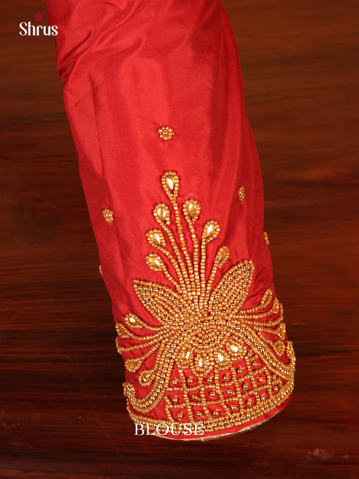 Red - Aari Blouse - Shop on Shrus.com