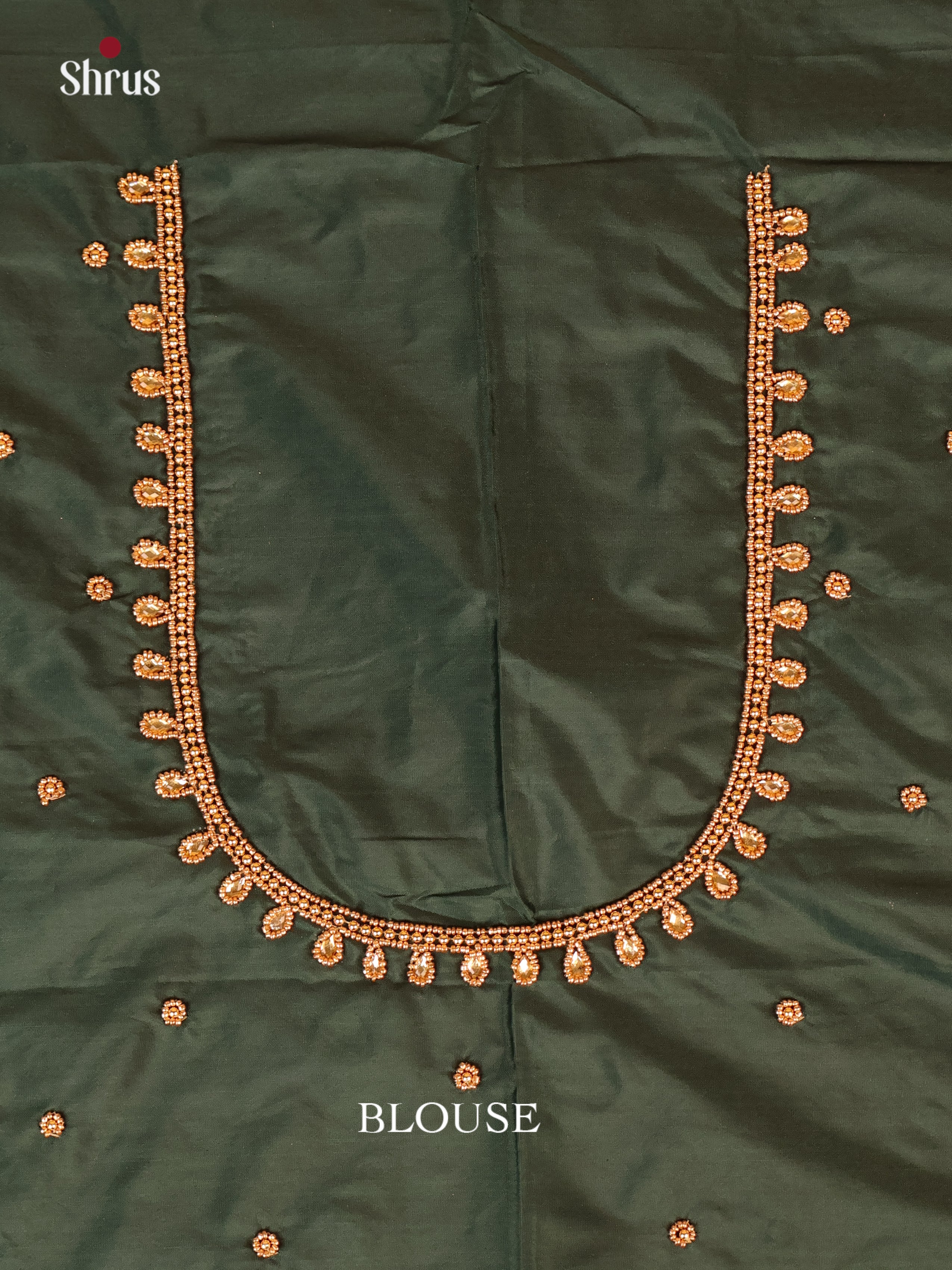 Dark Green- Aari Blouse - Shop on Shrus.com
