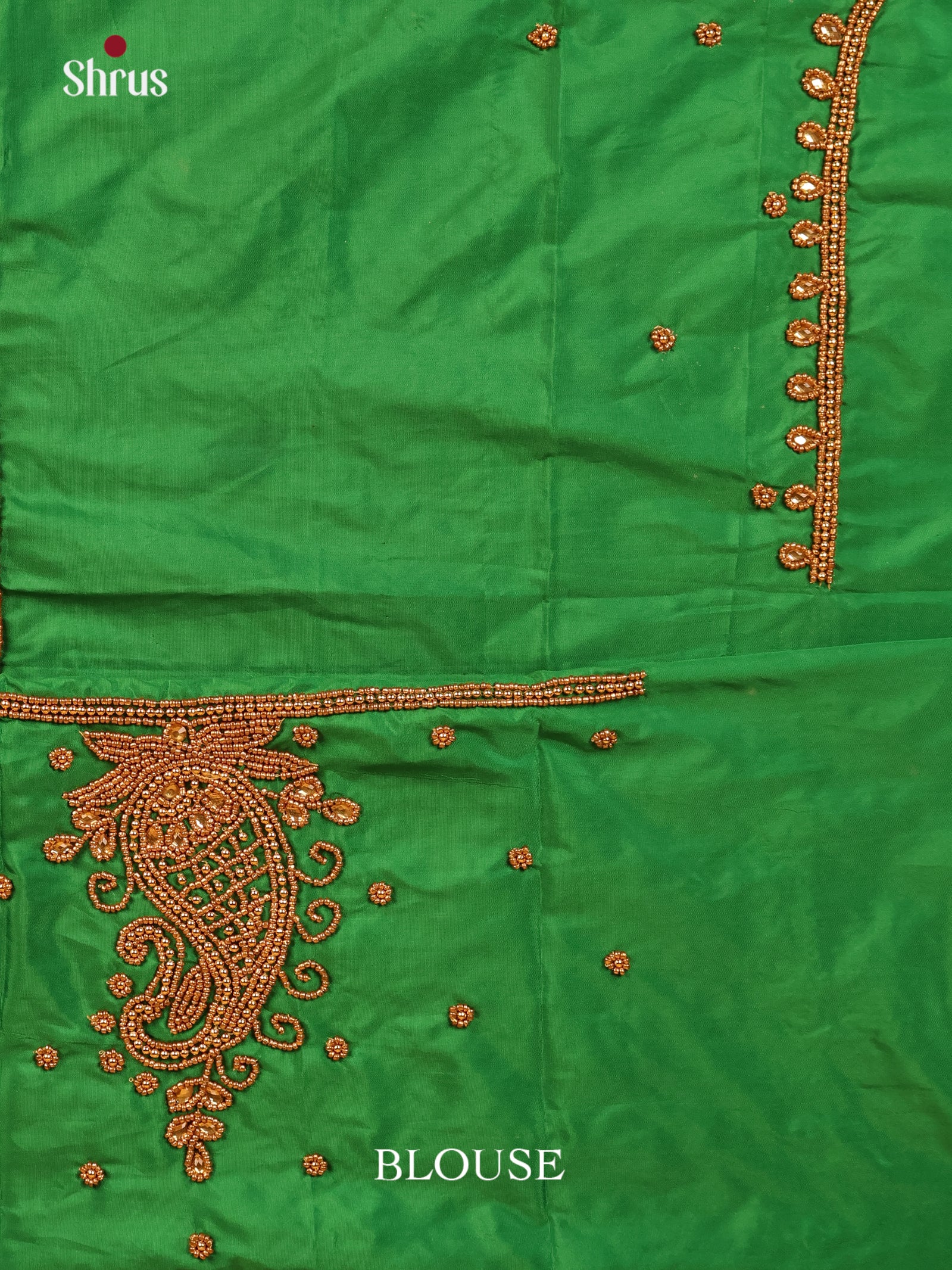 Green - Aari Blouse - Shop on Shrus.com