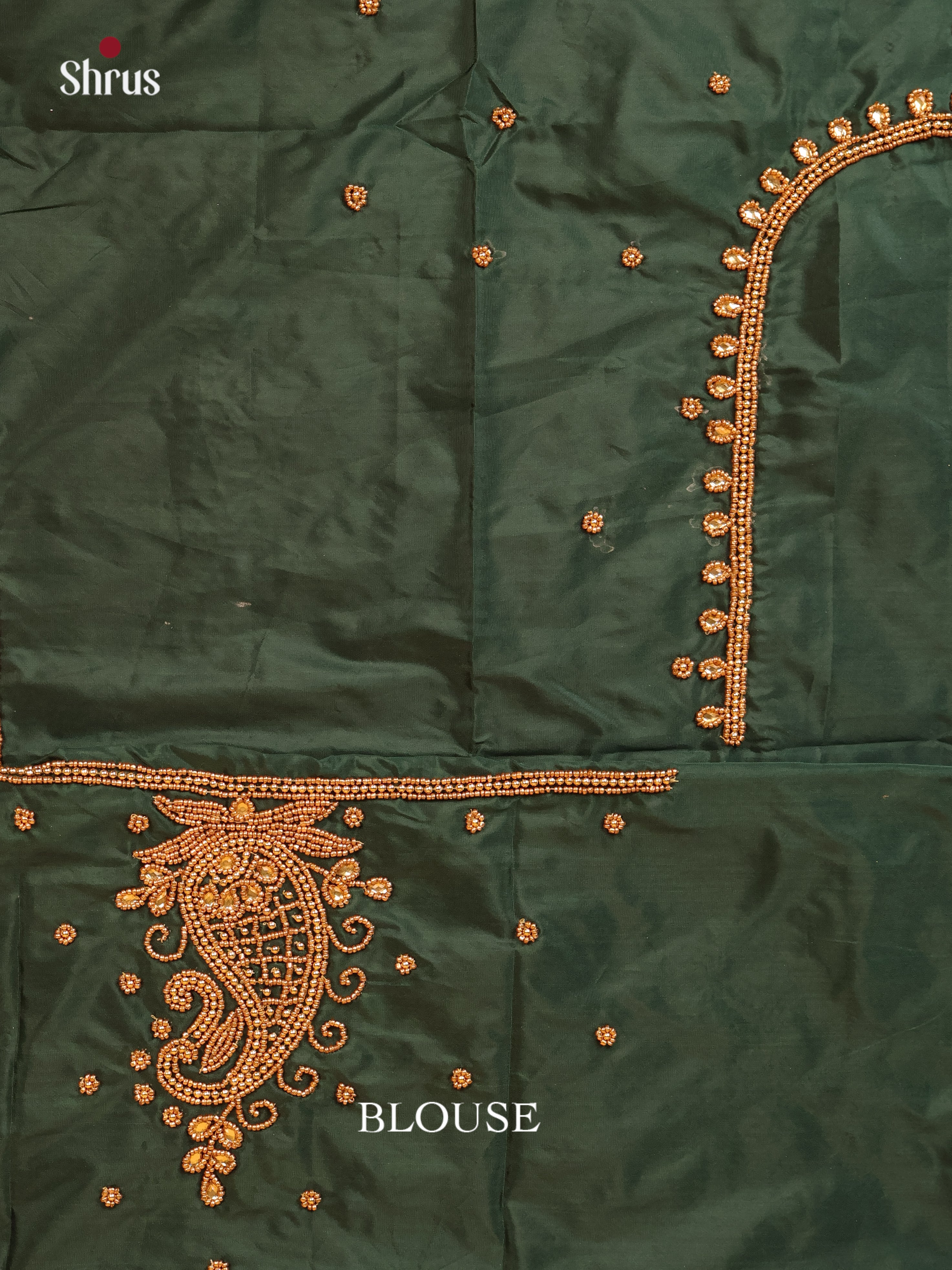 Dark Green - Aari Blouse - Shop on Shrus.com