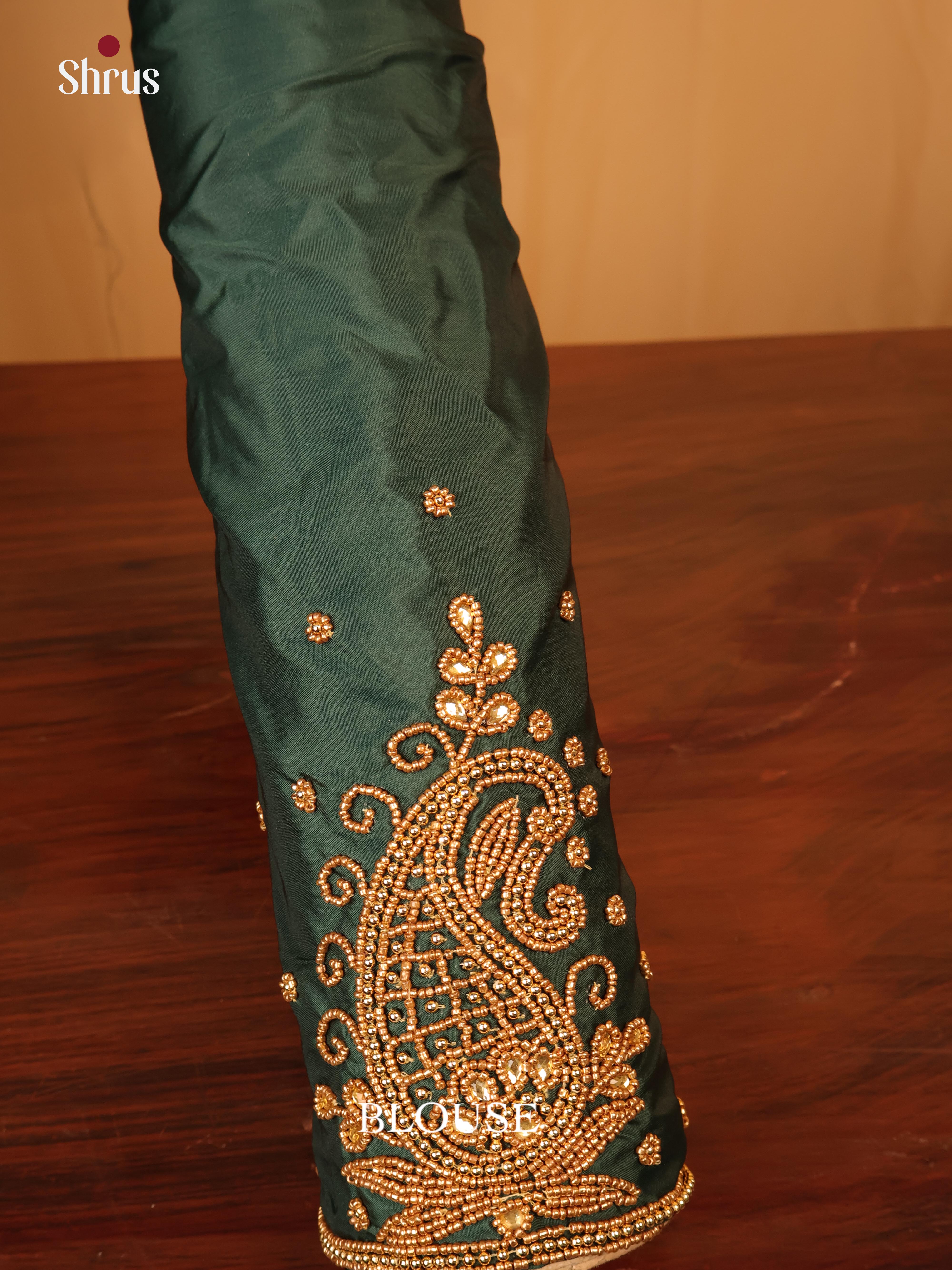 Dark Green - Aari Blouse - Shop on Shrus.com