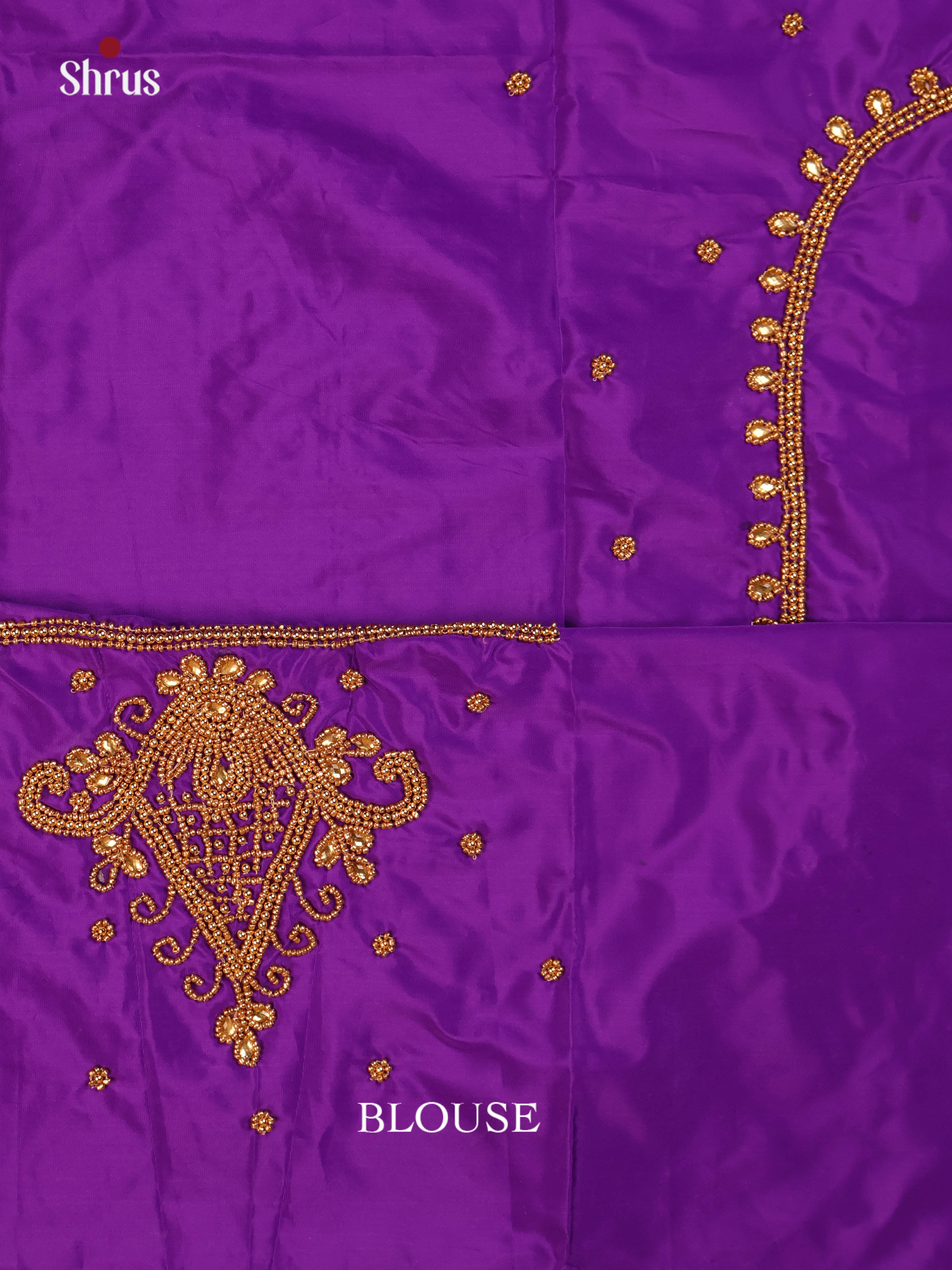 Purple - Aari Blouse - Shop on Shrus.com