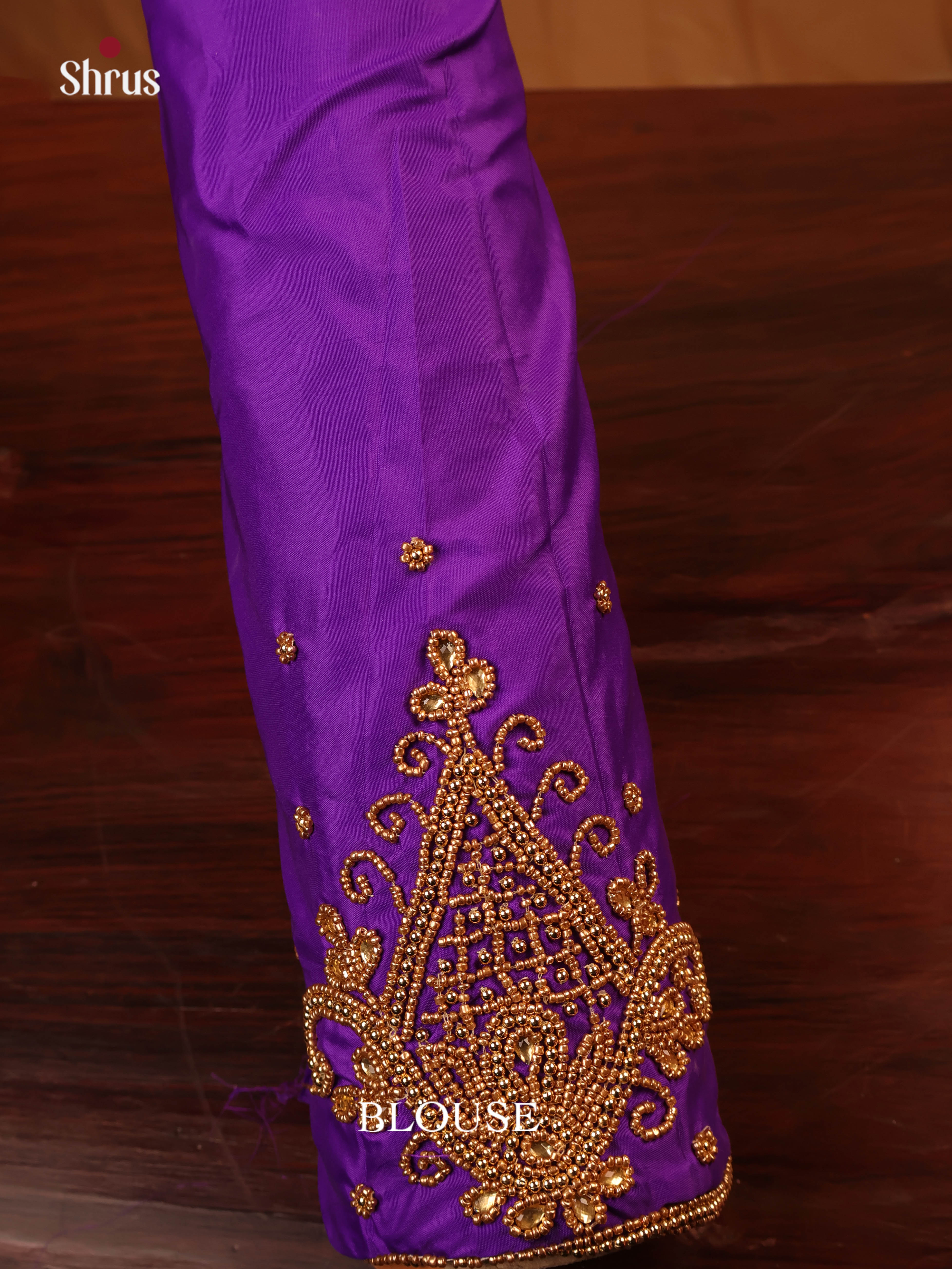 Purple - Aari Blouse - Shop on Shrus.com