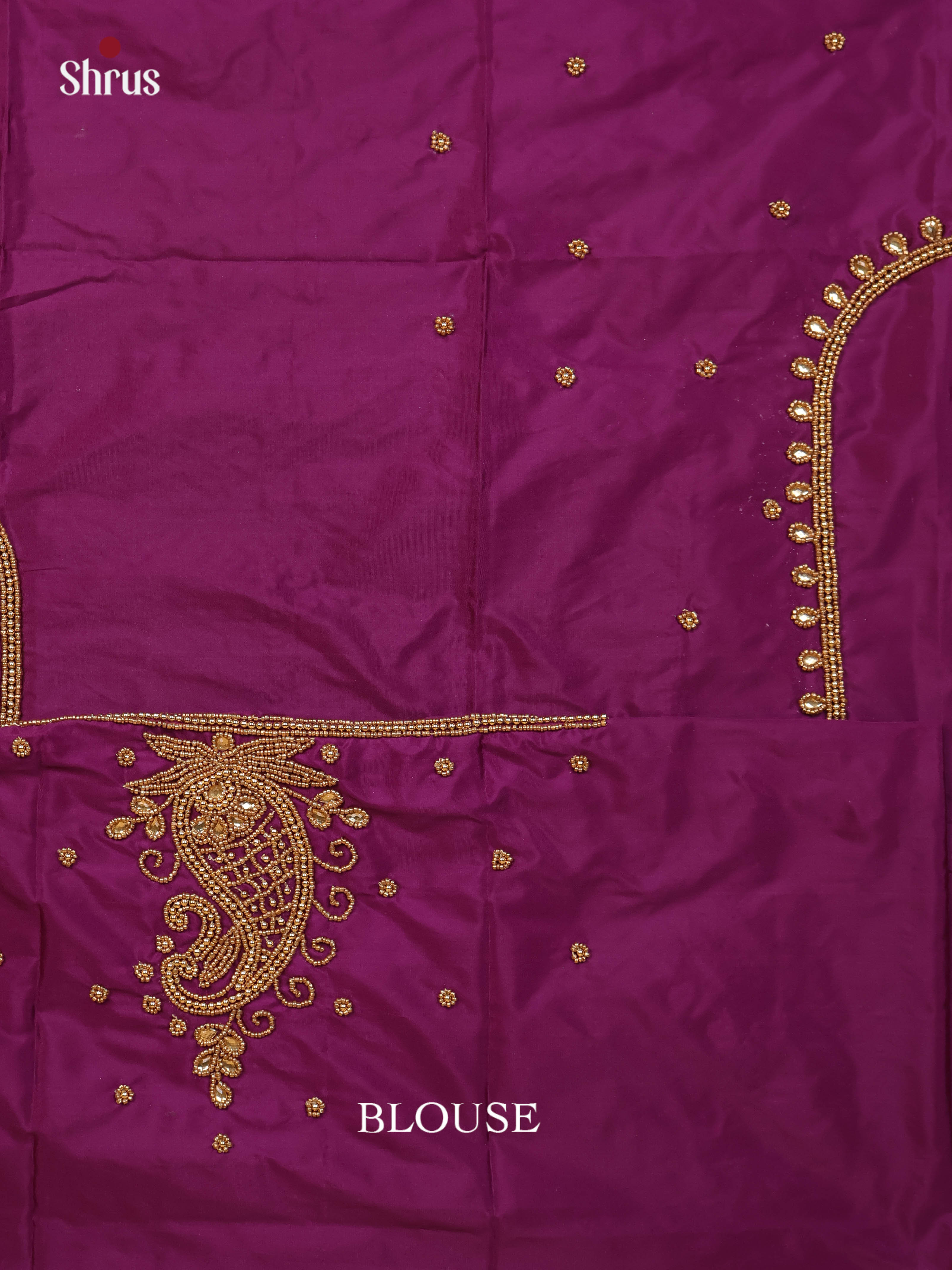 Purple- Aari Blouse - Shop on Shrus.com