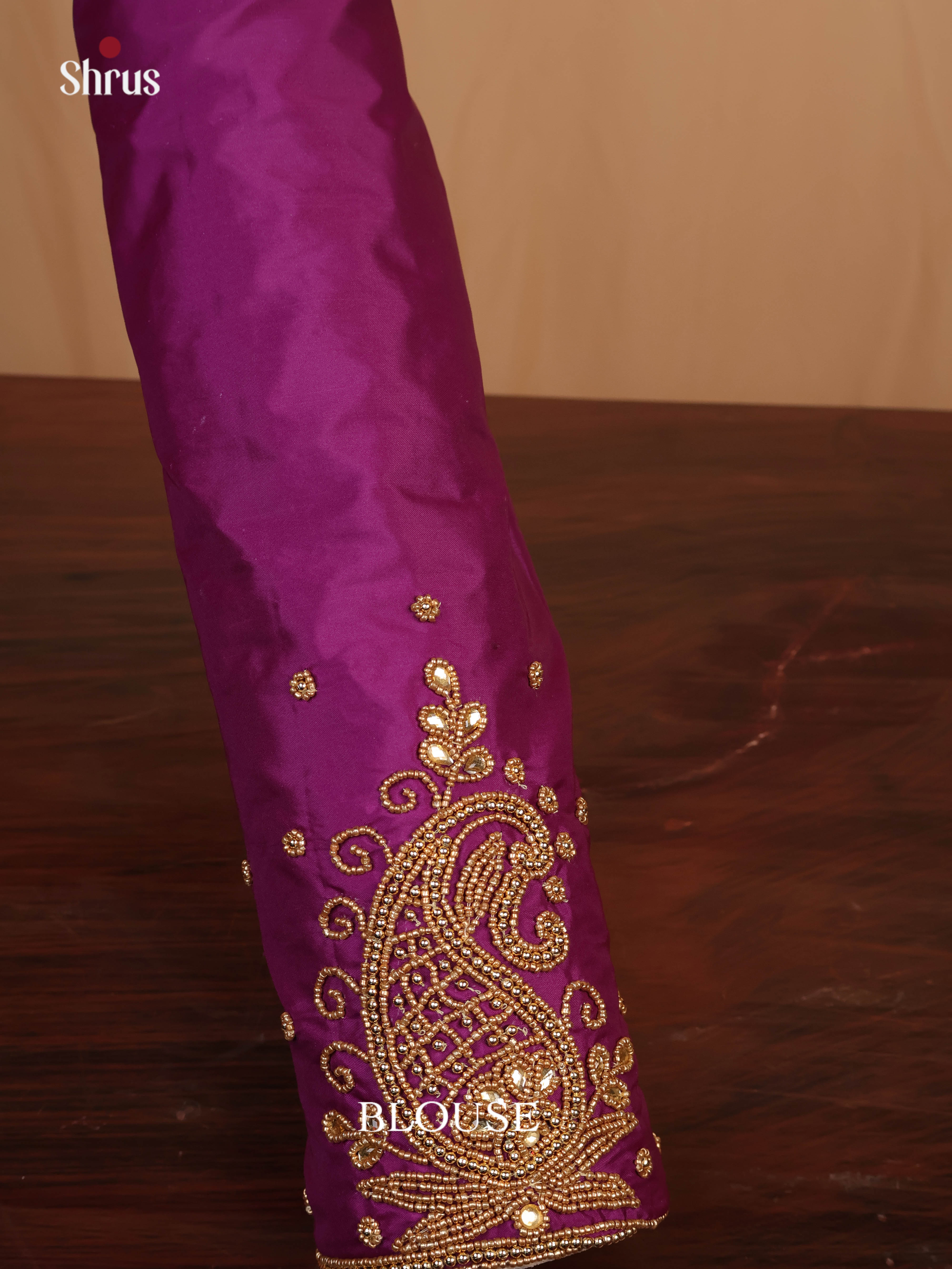 Purple- Aari Blouse - Shop on Shrus.com