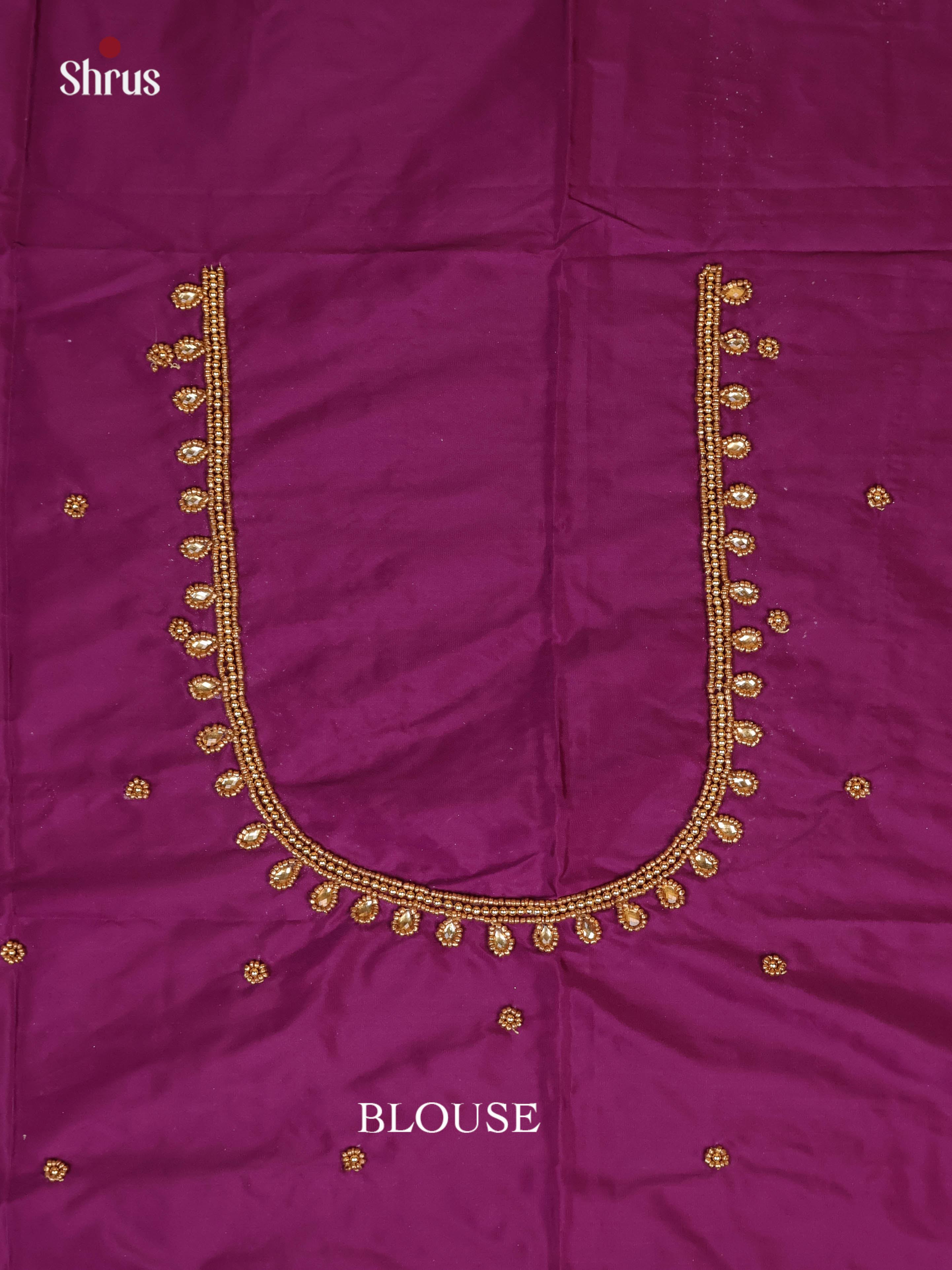 Purple- Aari Blouse - Shop on Shrus.com