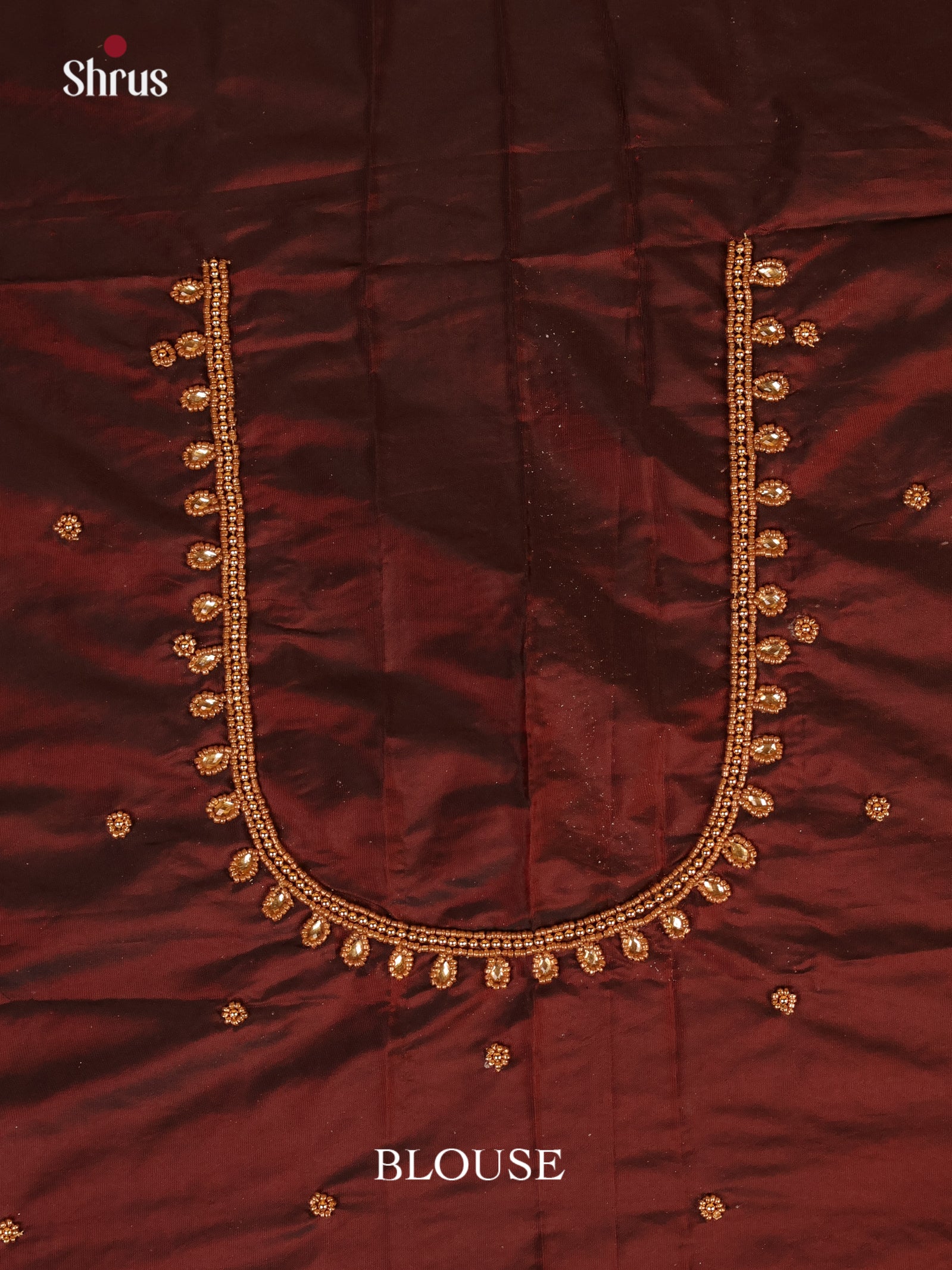 Brown - Aari Blouse - Shop on Shrus.com