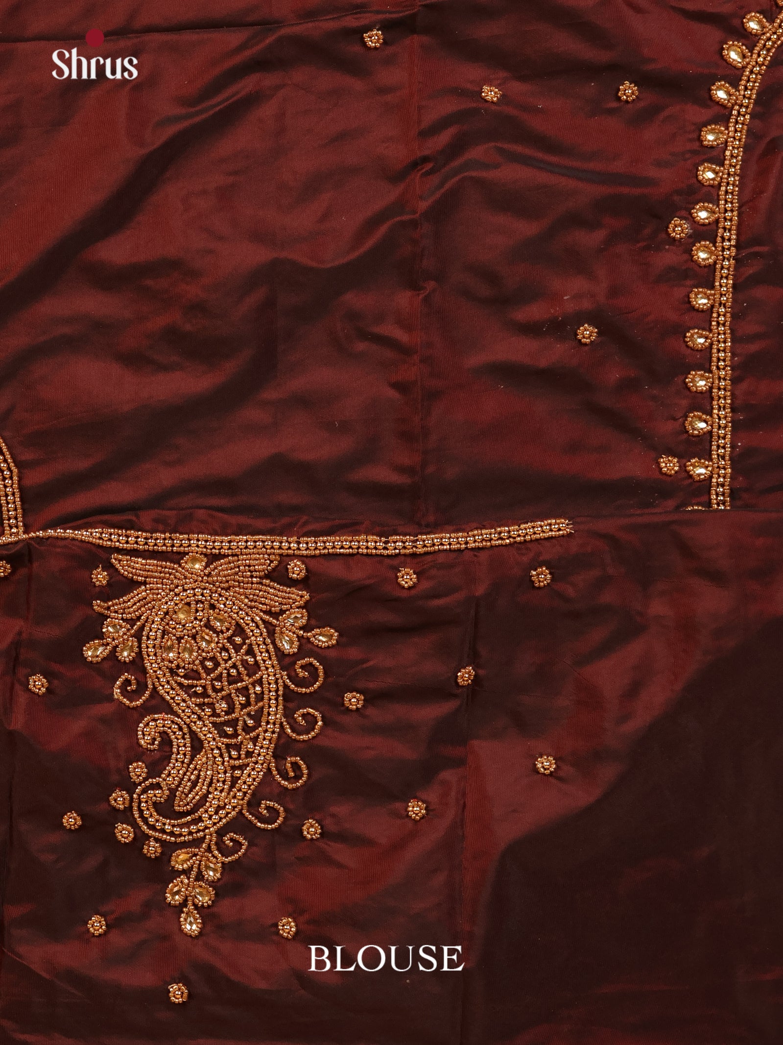 Brown - Aari Blouse - Shop on Shrus.com