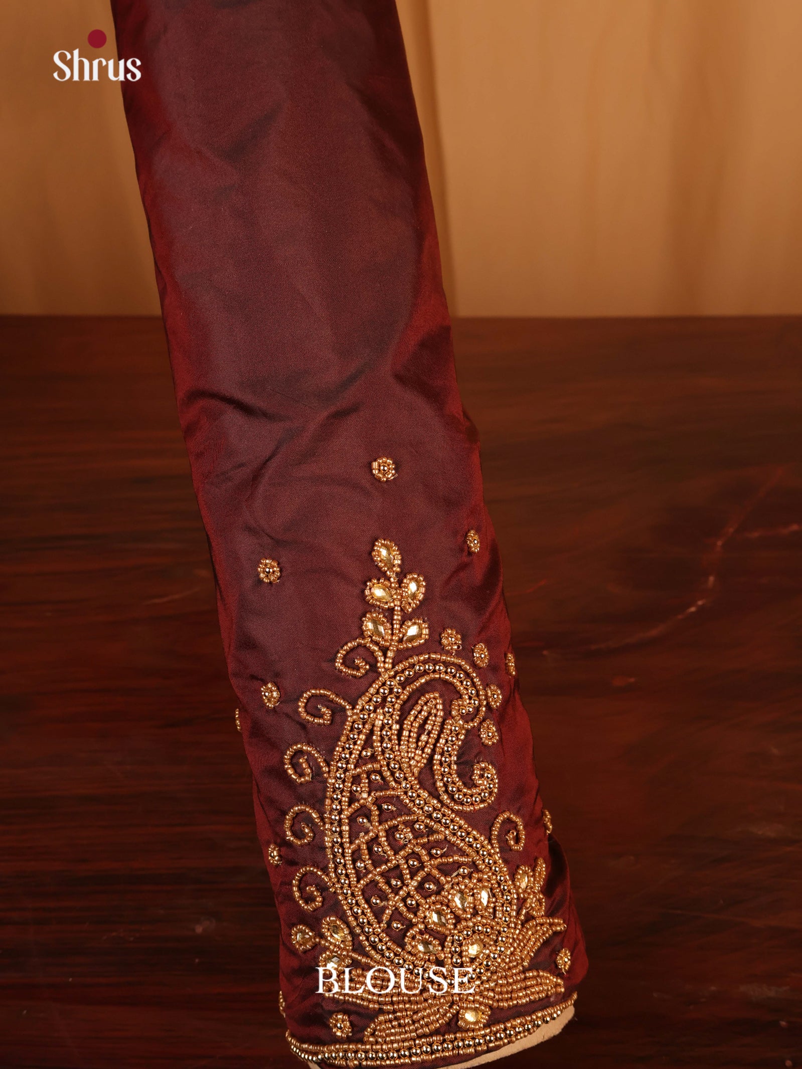 Brown - Aari Blouse - Shop on Shrus.com