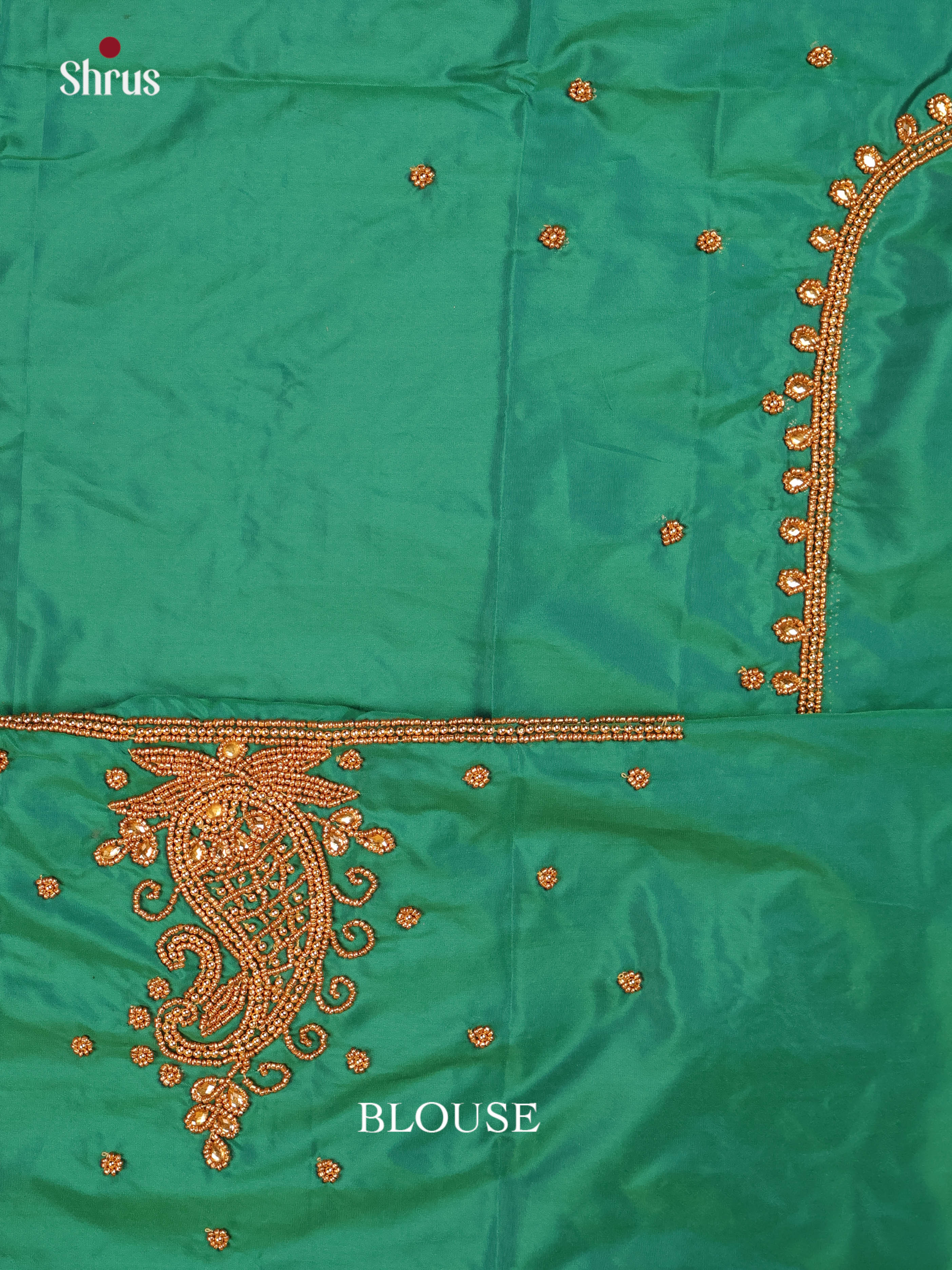 Green - Aari Blouse - Shop on Shrus.com