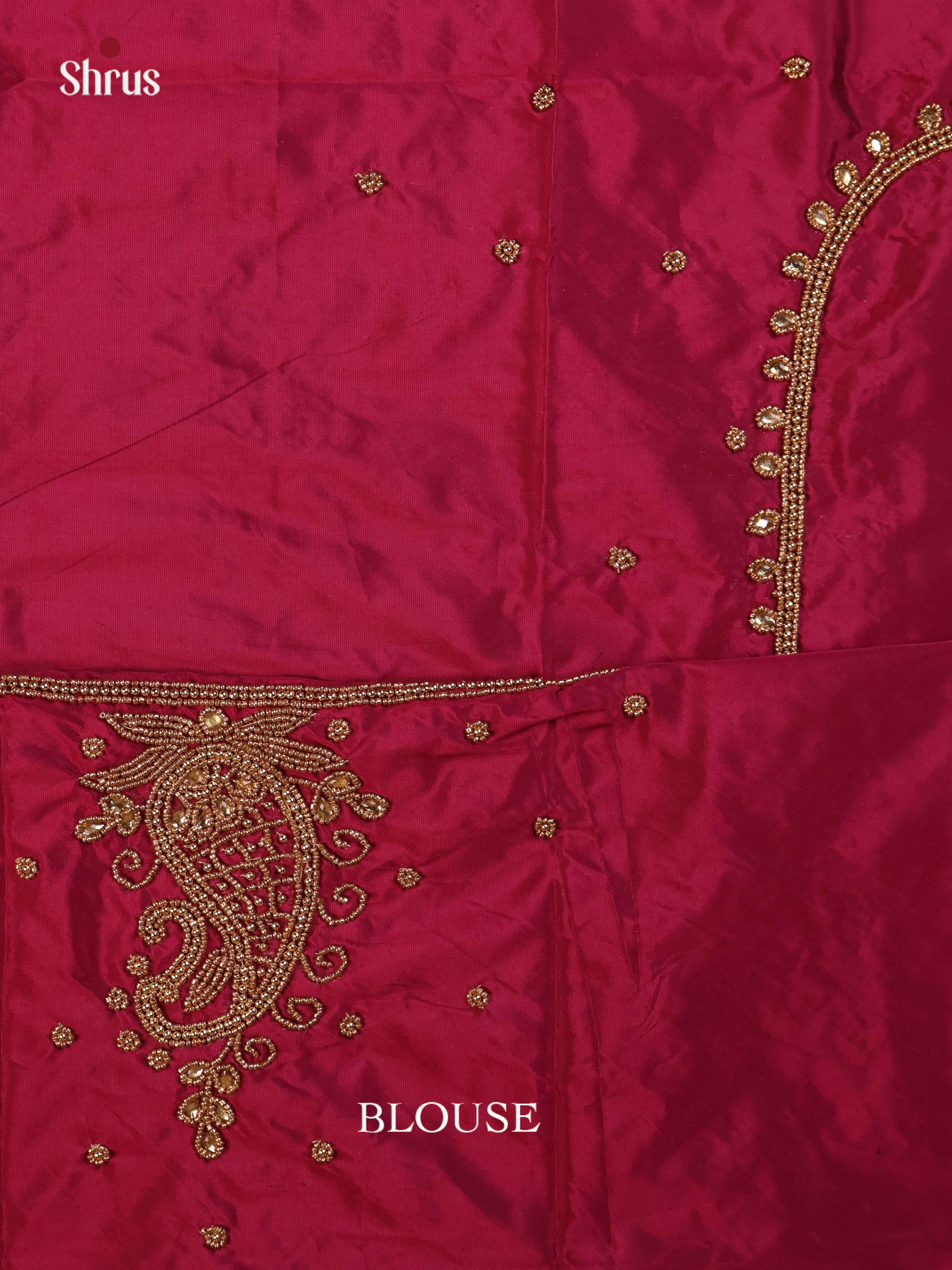 Wine - Aari Blouse - Shop on Shrus.com