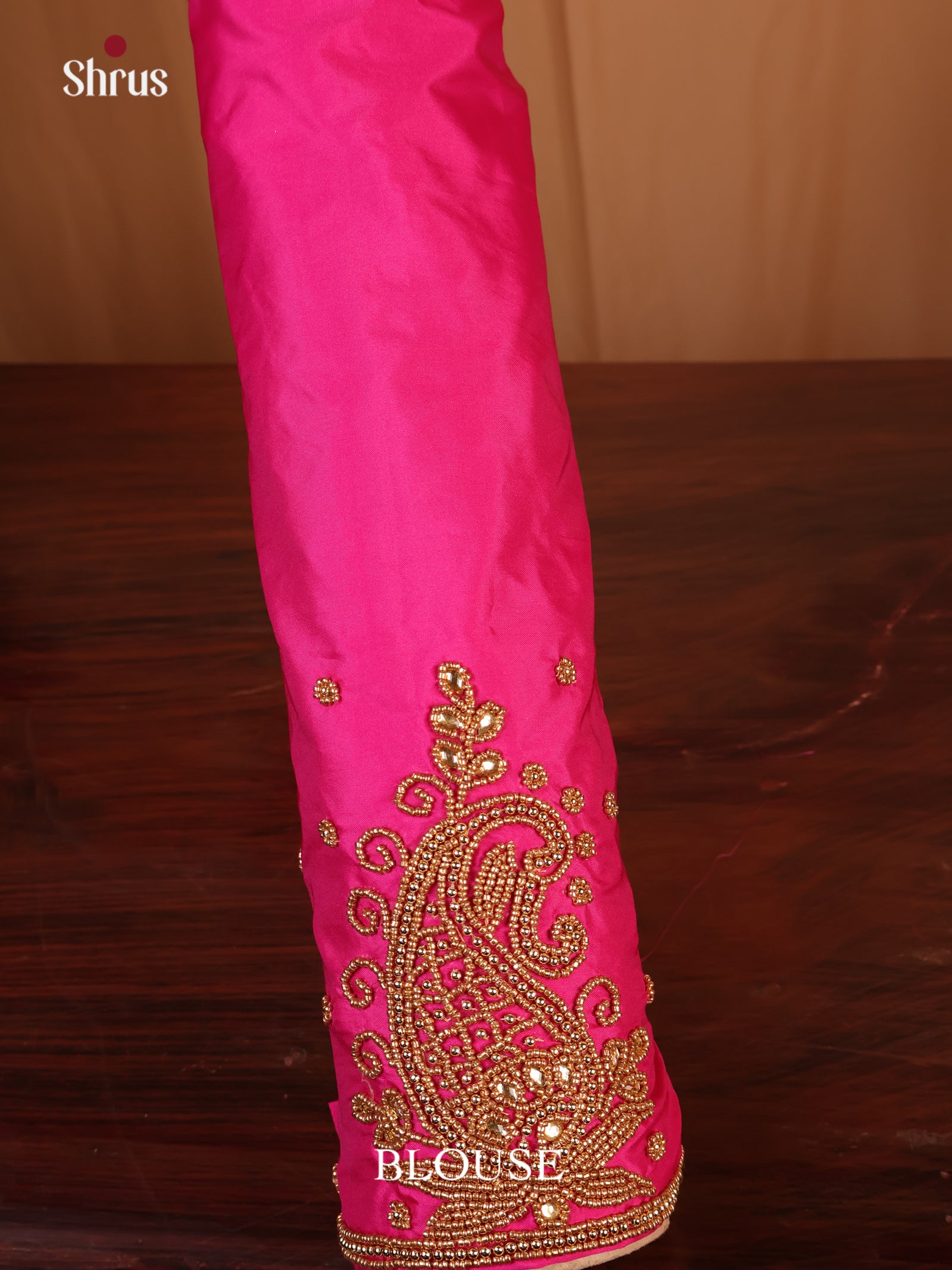 Pink - Aari Blouse - Shop on Shrus.com