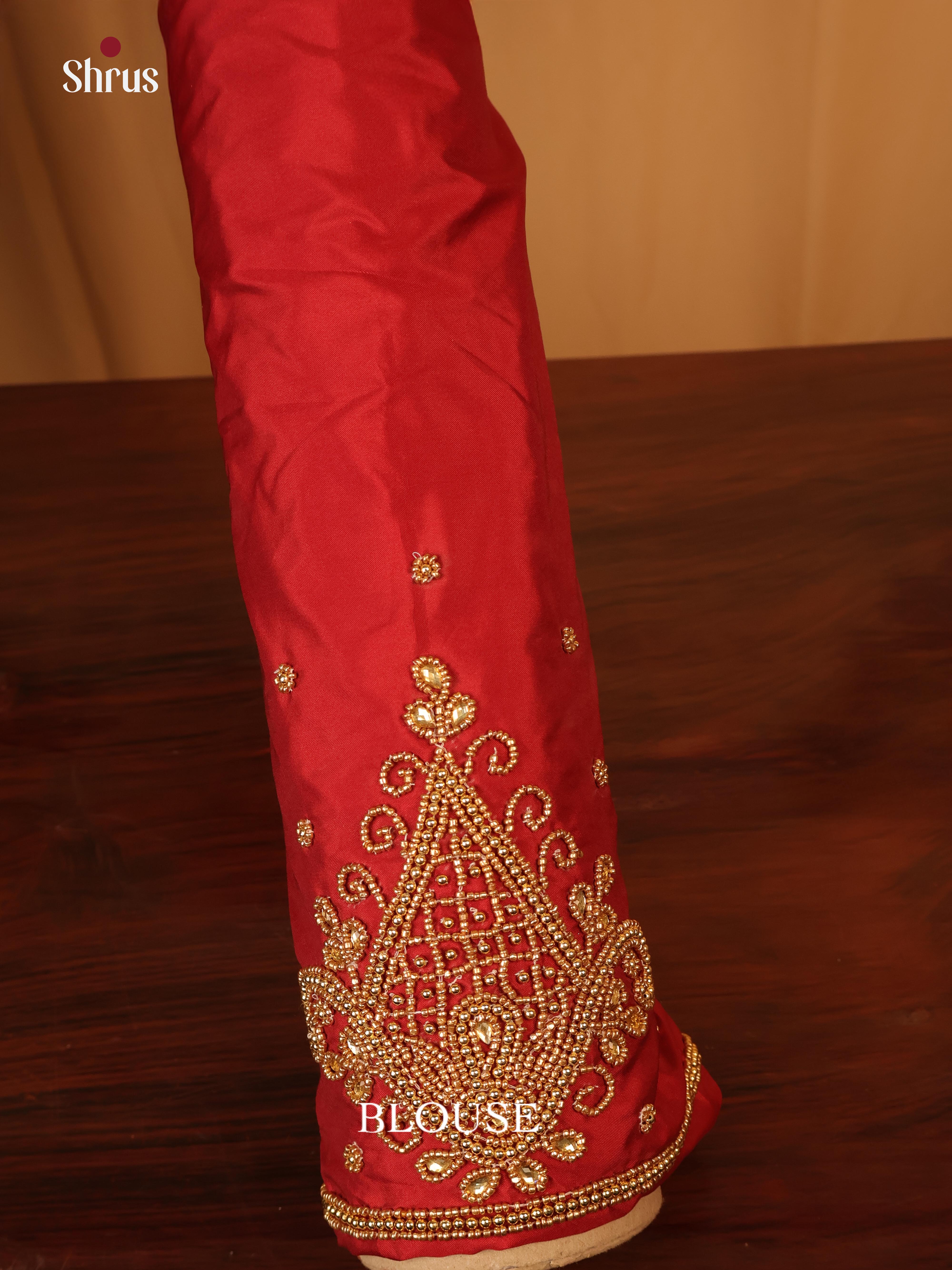 Maroon - Aari Blouse - Shop on Shrus.com