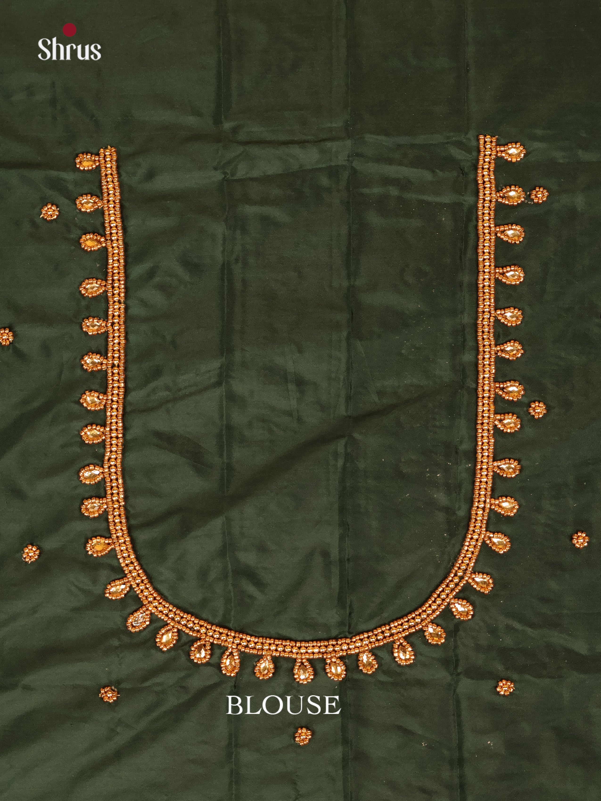 Dark Green - Aari Blouse - Shop on Shrus.com