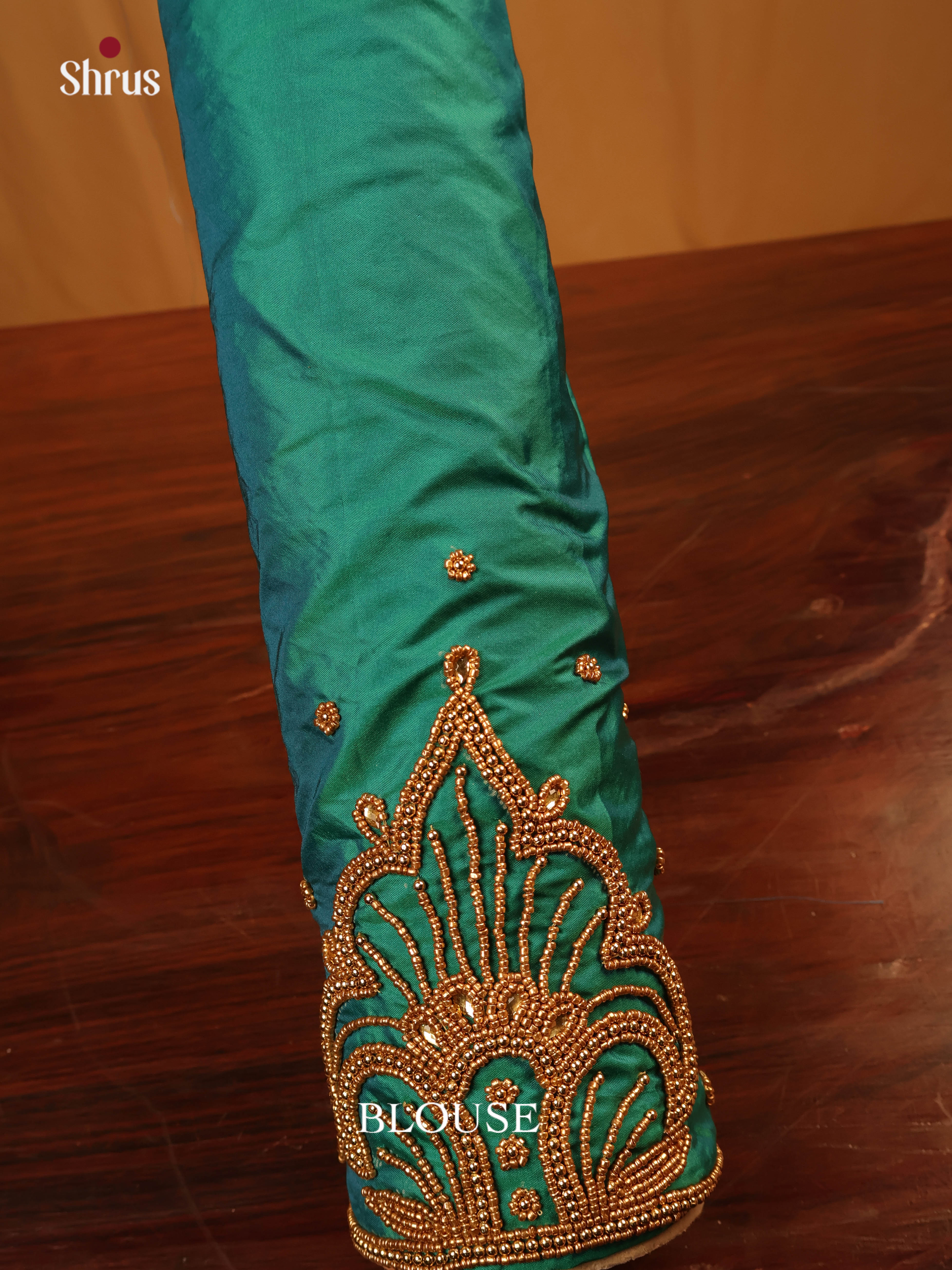 Green - Aari Blouse - Shop on Shrus.com