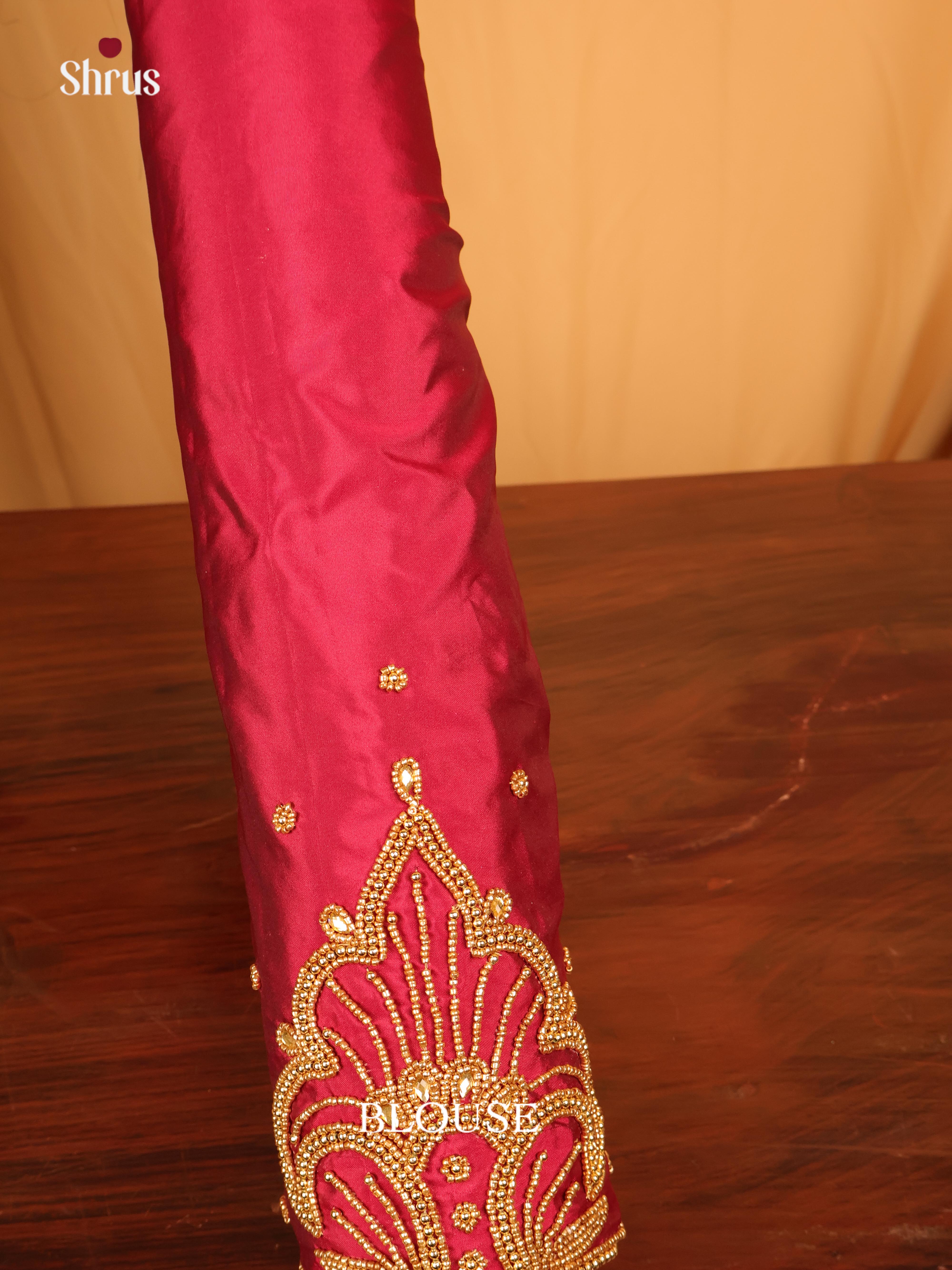 maroon - Aari Blouse - Shop on Shrus.com