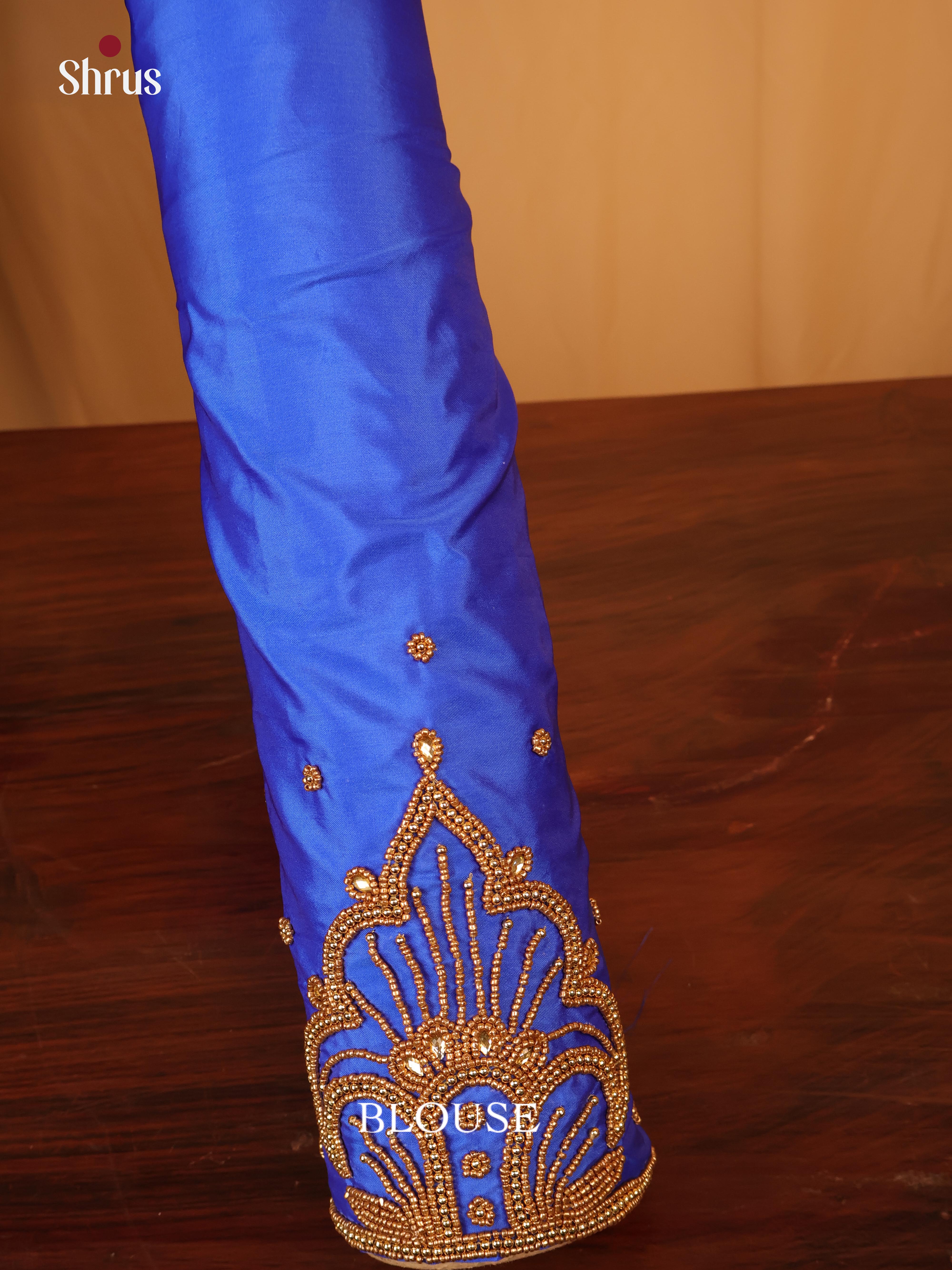 Blue - Aari Blouse - Shop on Shrus.com