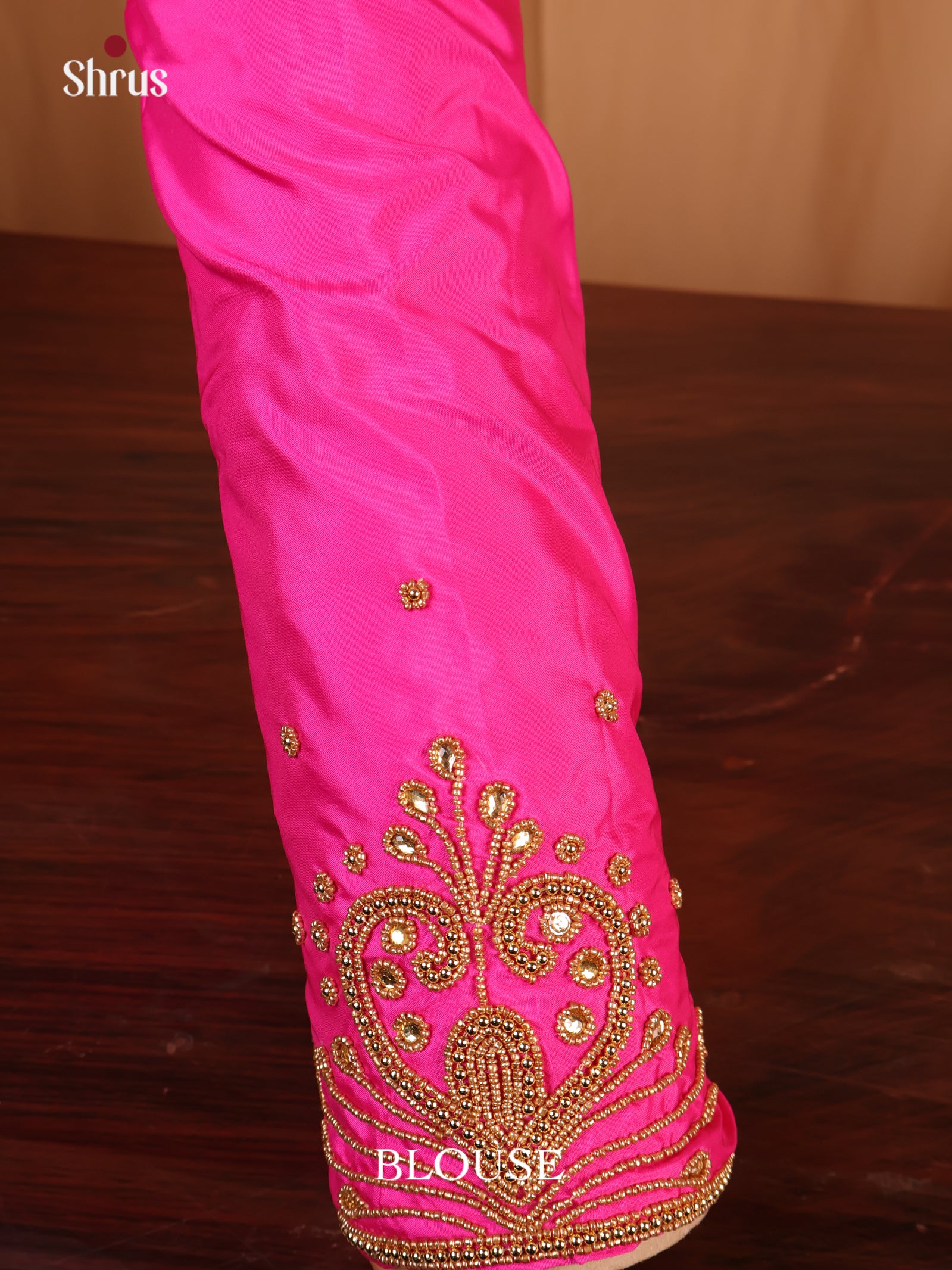 Pink - Aari Blouse - Shop on Shrus.com