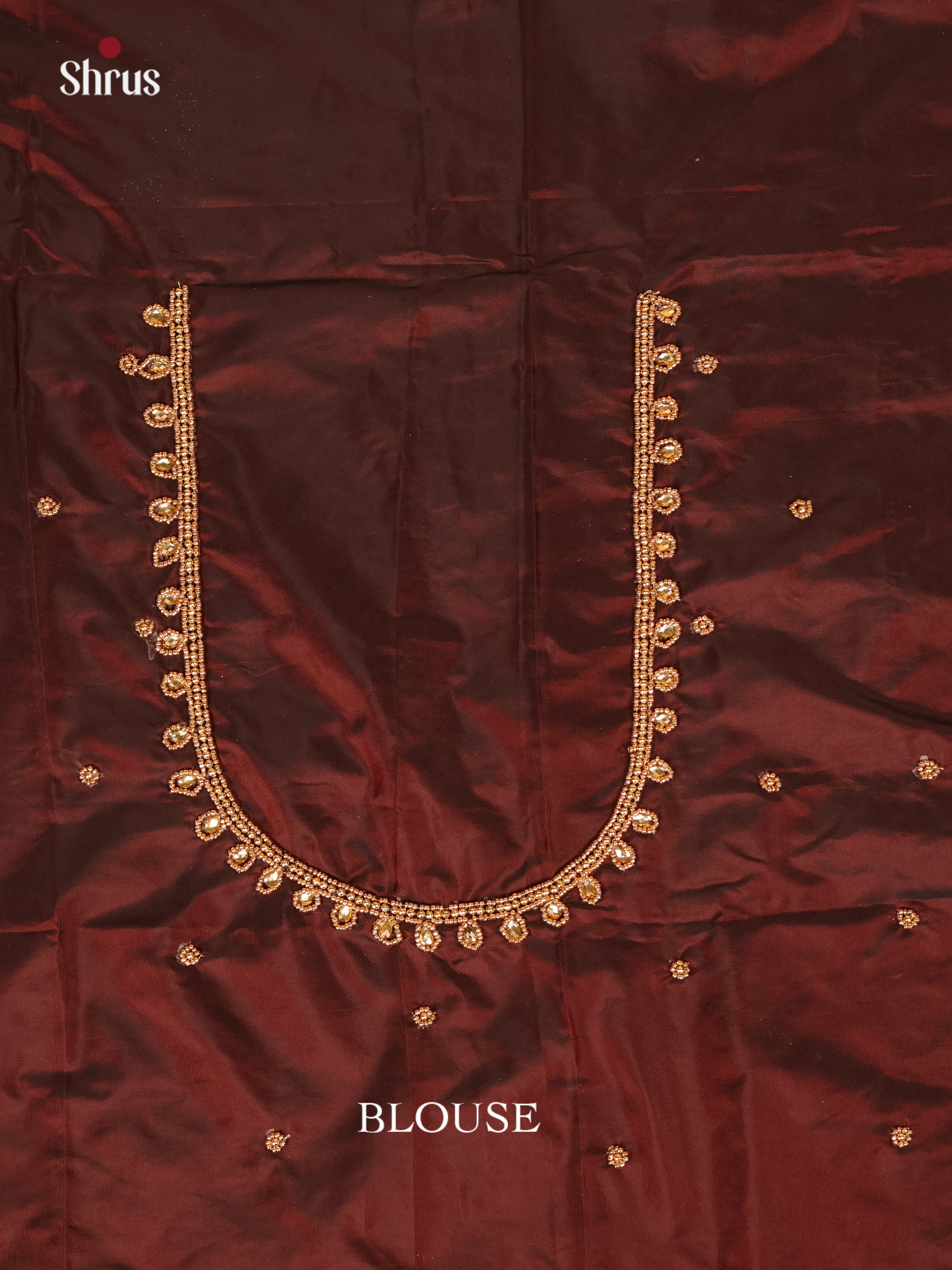 Brown - Aari Blouse - Shop on Shrus.com