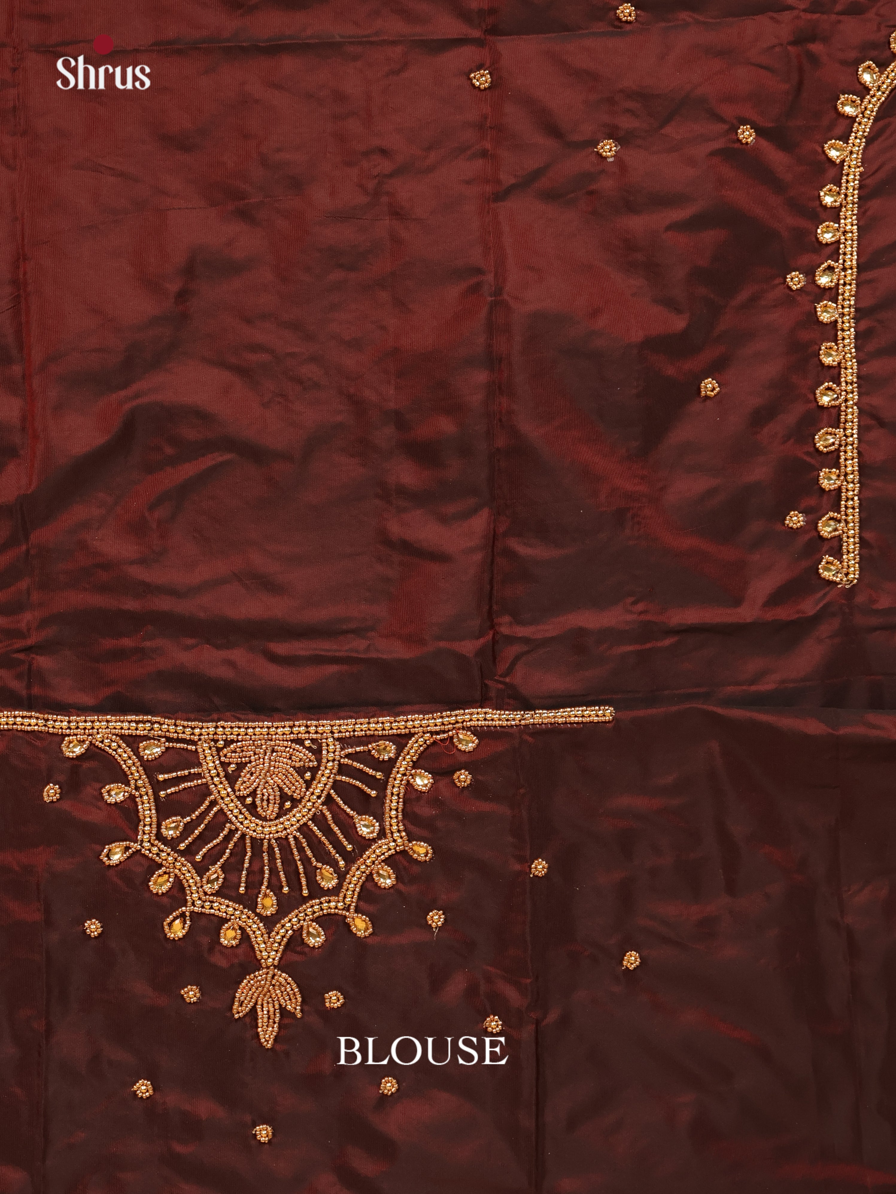 Brown - Aari Blouse - Shop on Shrus.com