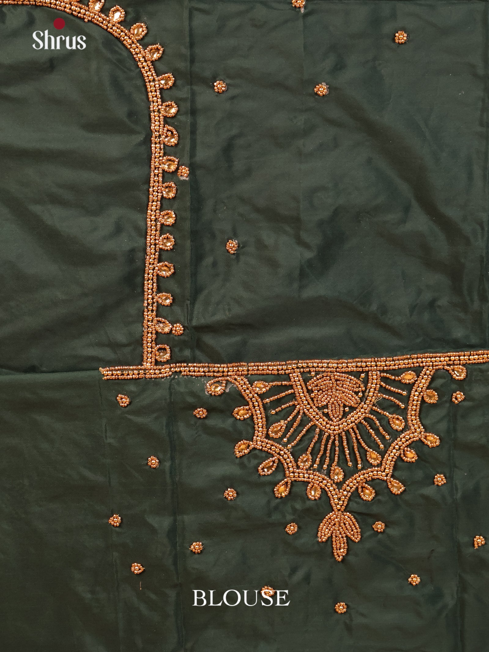 Dark Green - Aari Blouse - Shop on Shrus.com