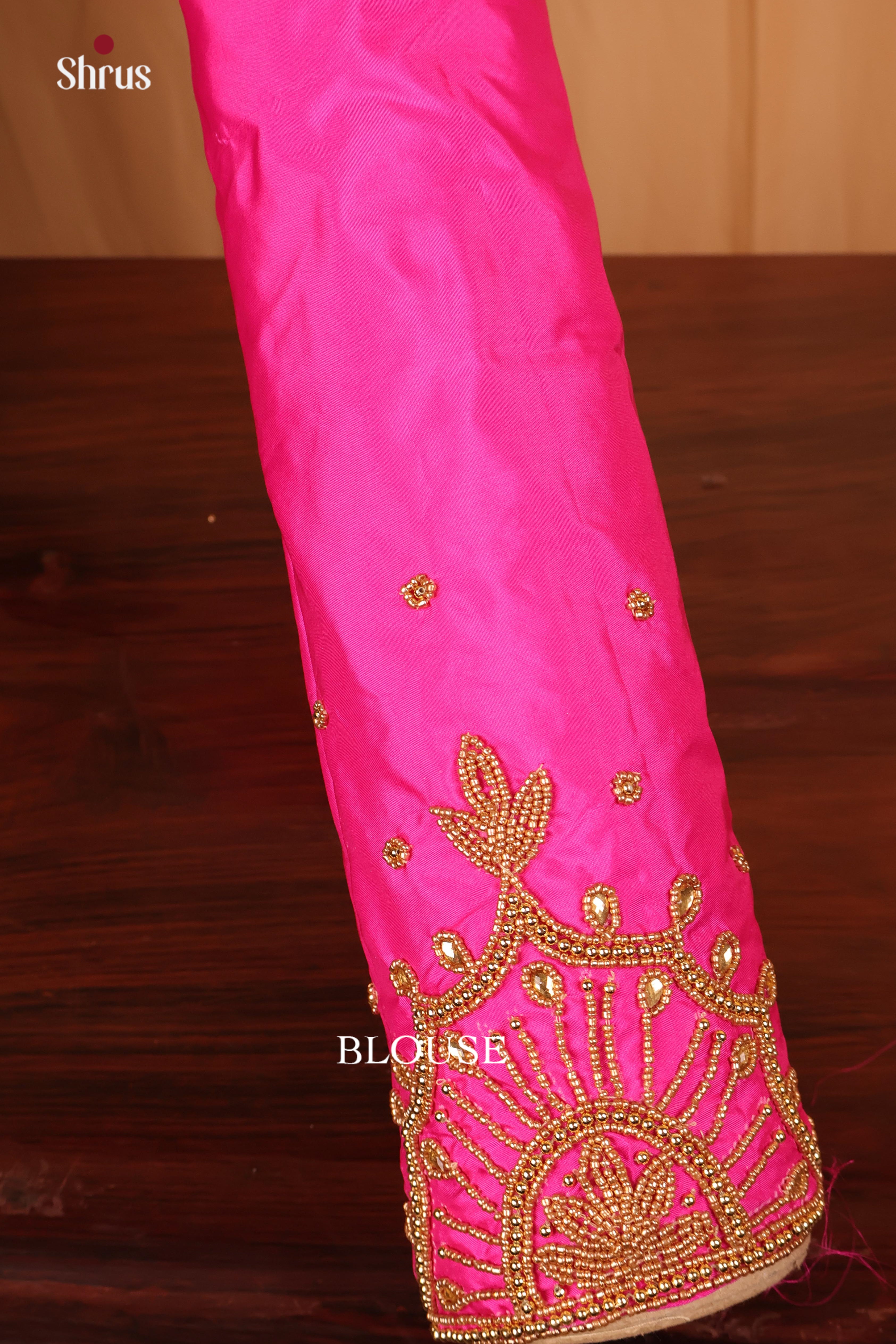 Pink - Aari Blouse - Shop on Shrus.com