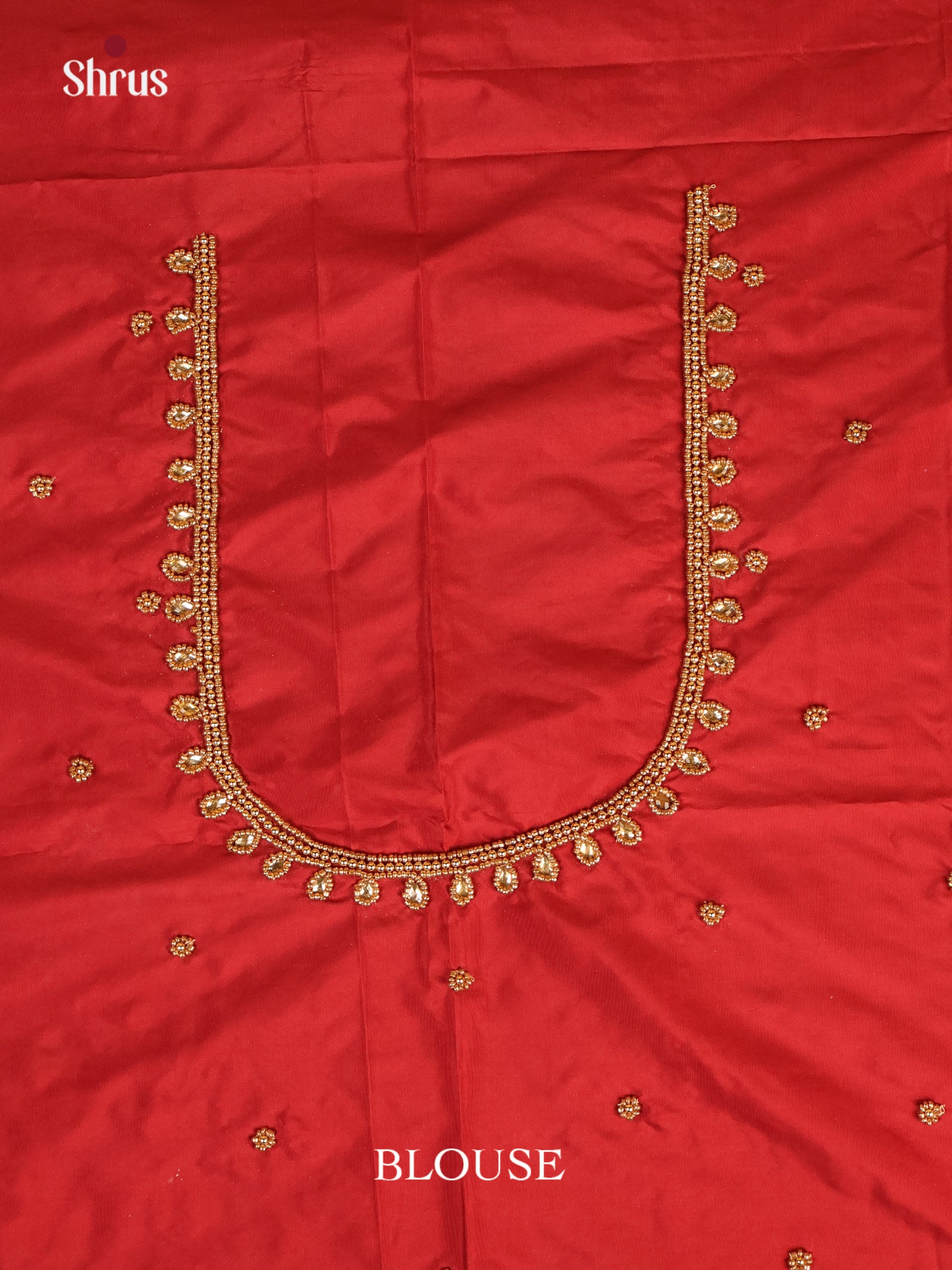 Red - Aari Blouse - Shop on Shrus.com
