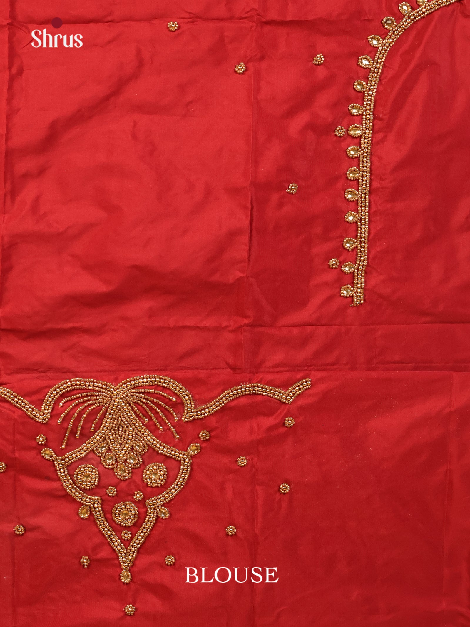 Red - Aari Blouse - Shop on Shrus.com