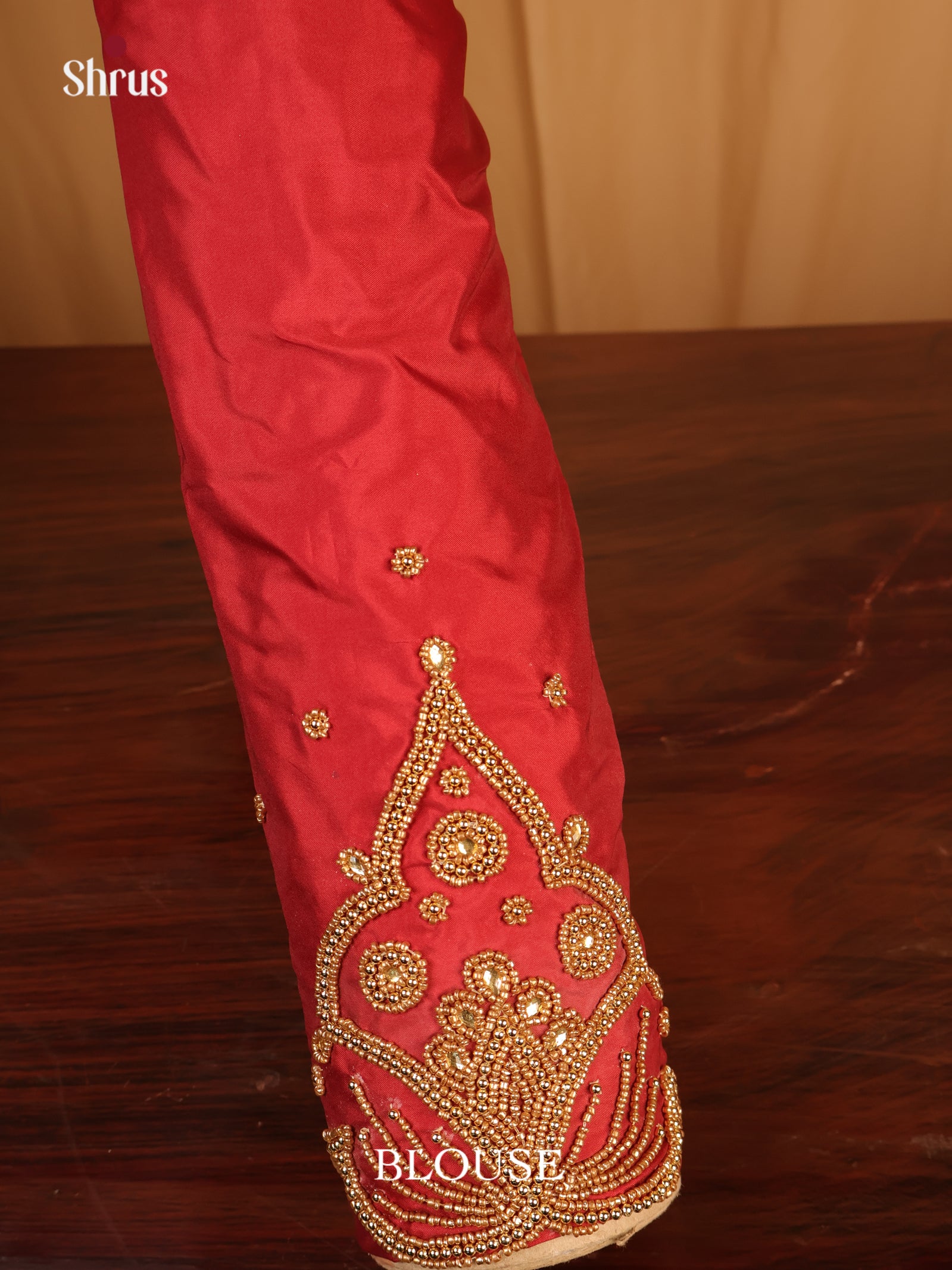 Red - Aari Blouse - Shop on Shrus.com